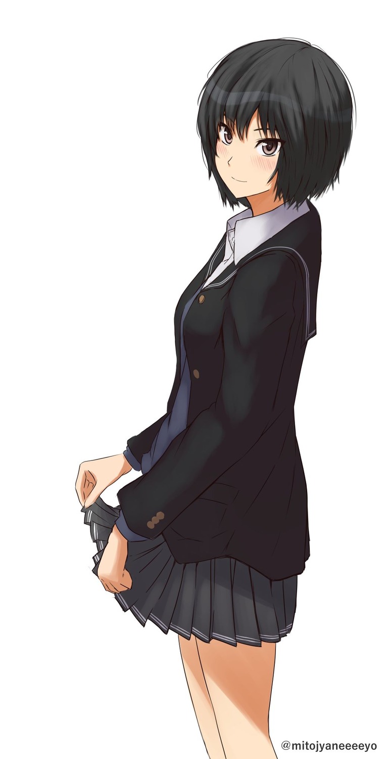 amagami, mitojyaneeeeyo, nanasaki_ai, seifuku, skirt_lift, sweater