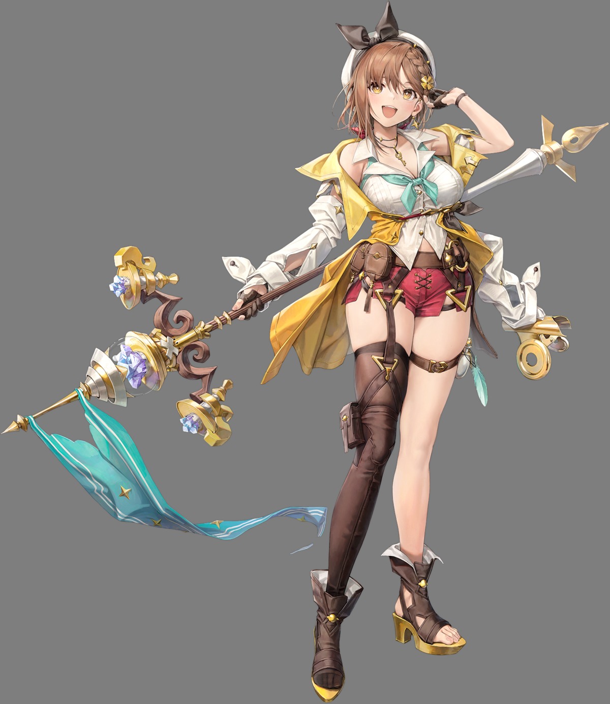 atelier, atelier_ryza, atelier_ryza_2, azur_lane, cleavage, douyacai, garter, heels
