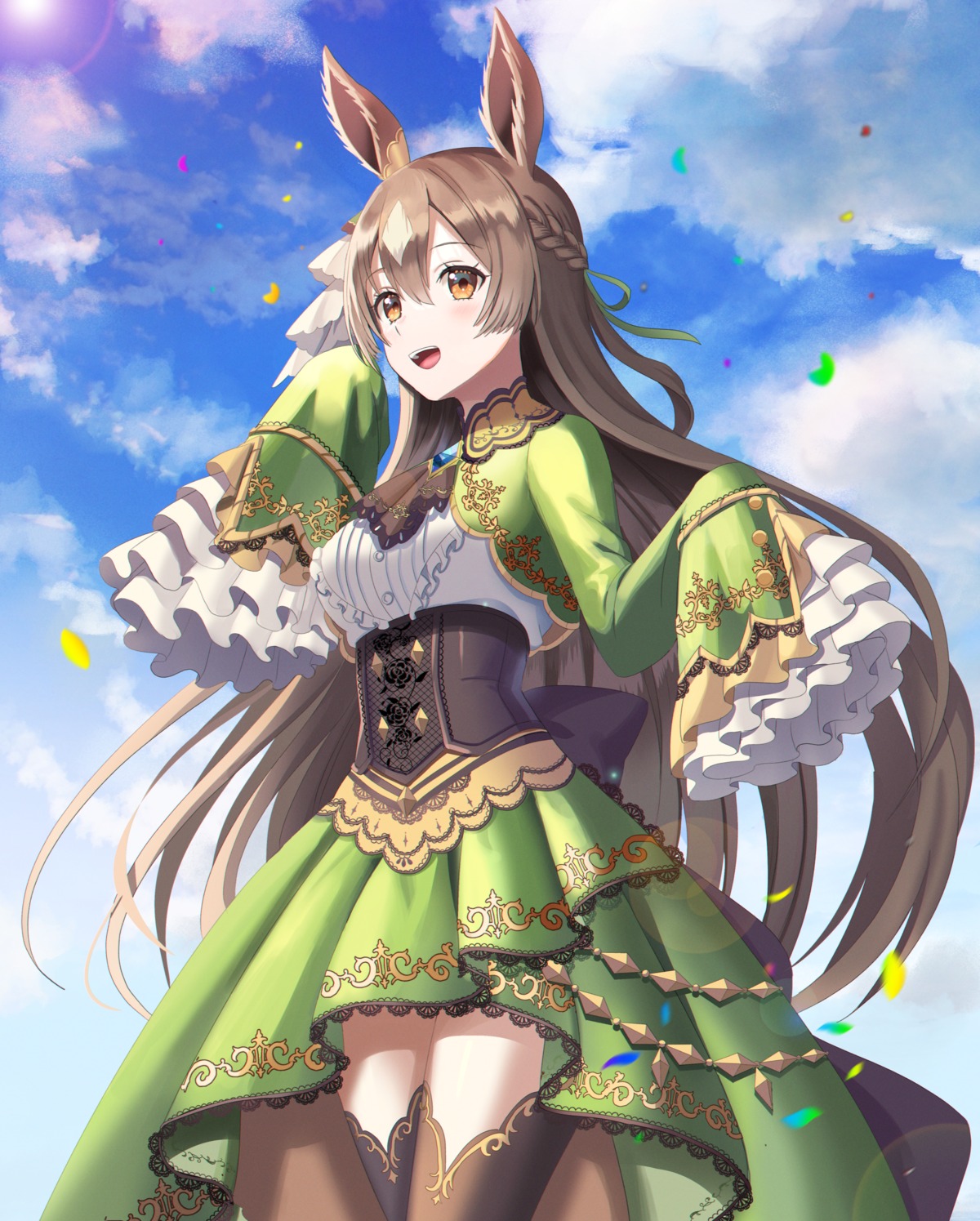 animal_ears, hc_(razel1), satono_diamond_(umamusume), thighhighs, uma_musume_pretty_derby, uniform