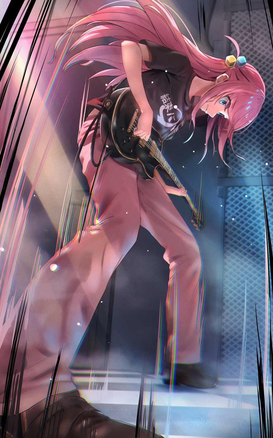 bocchi_the_rock!, gotou_hitori, guitar, gym_uniform, mimi_(artist)