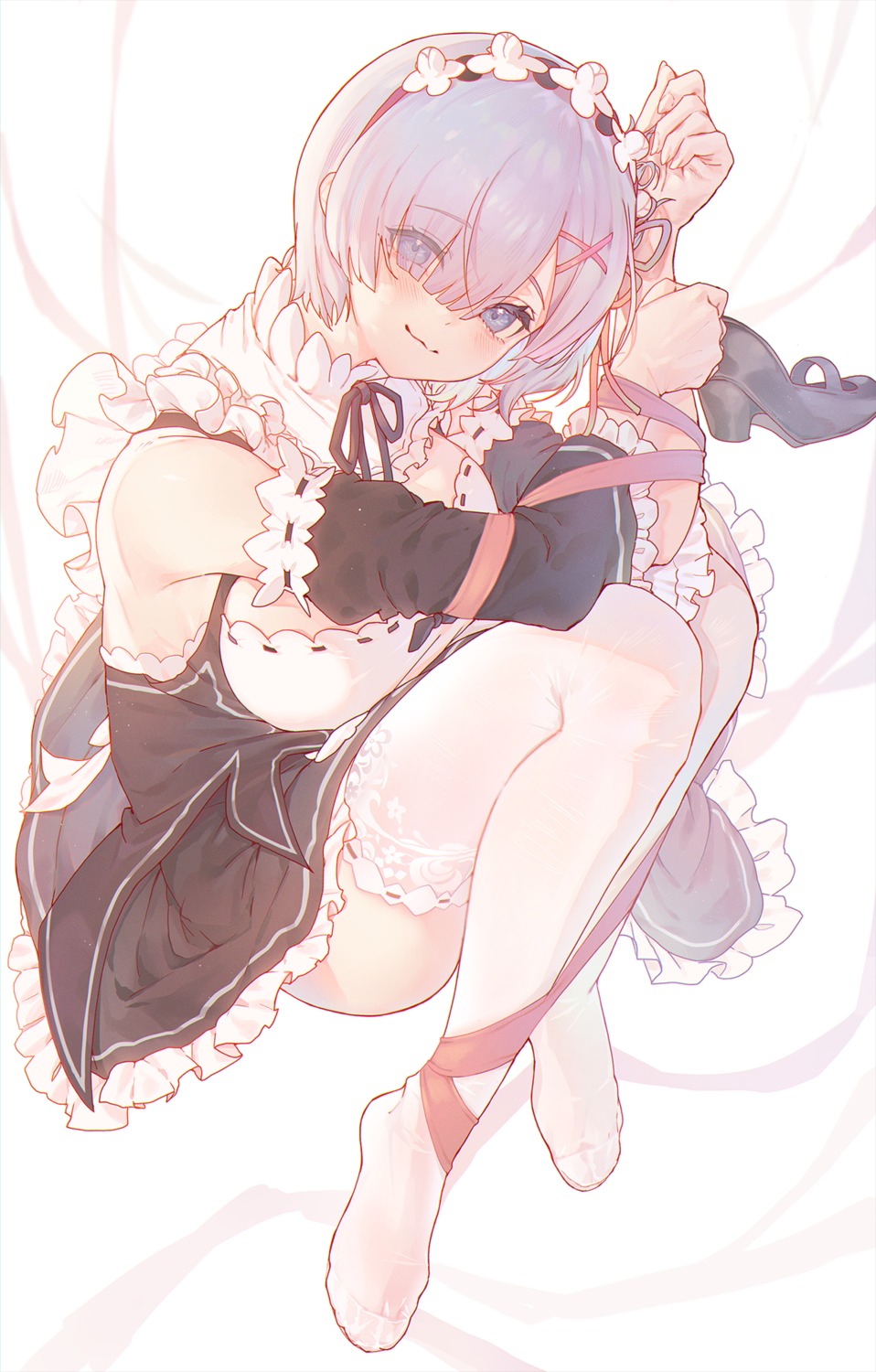 maid, re:zero_kara_hajimeru_isekai_seikatsu, rem_(re_zero), thighhighs, torano