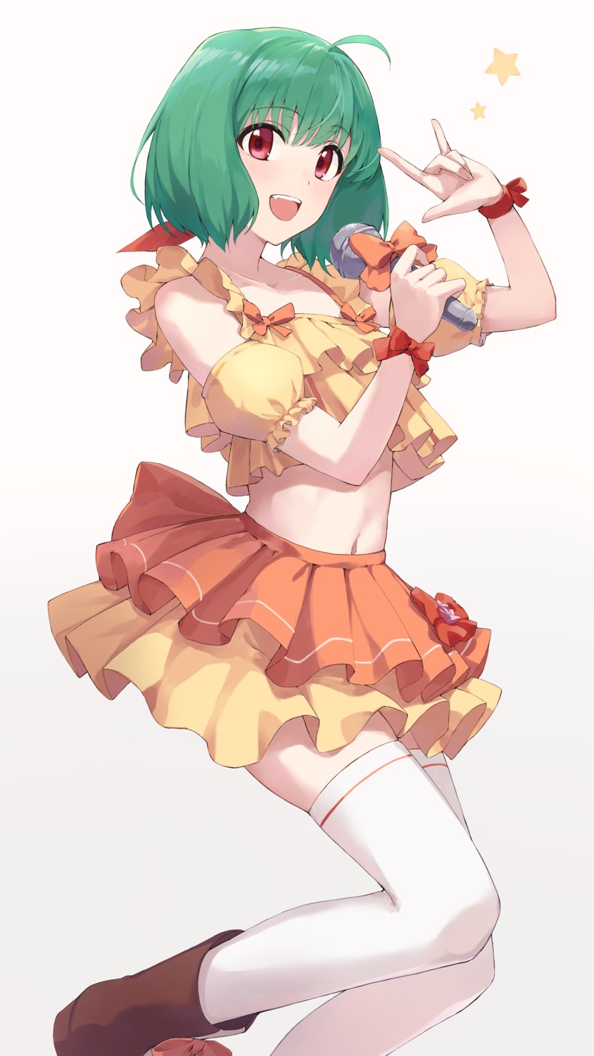 macross, macross_frontier, marie_(pixiv31942978), ranka_lee, thighhighs