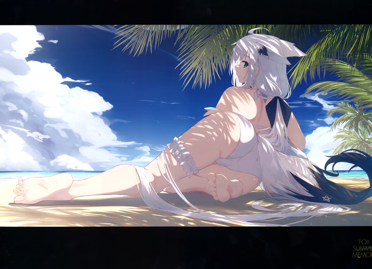 animal_ears, ass, bikini, feet, hololive, hololive_gamers, kitsune, nagishiro_mito