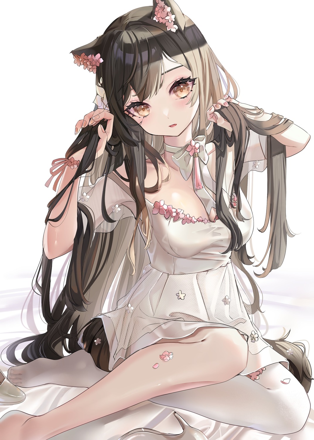 animal_ears, piyokuma, thighhighs