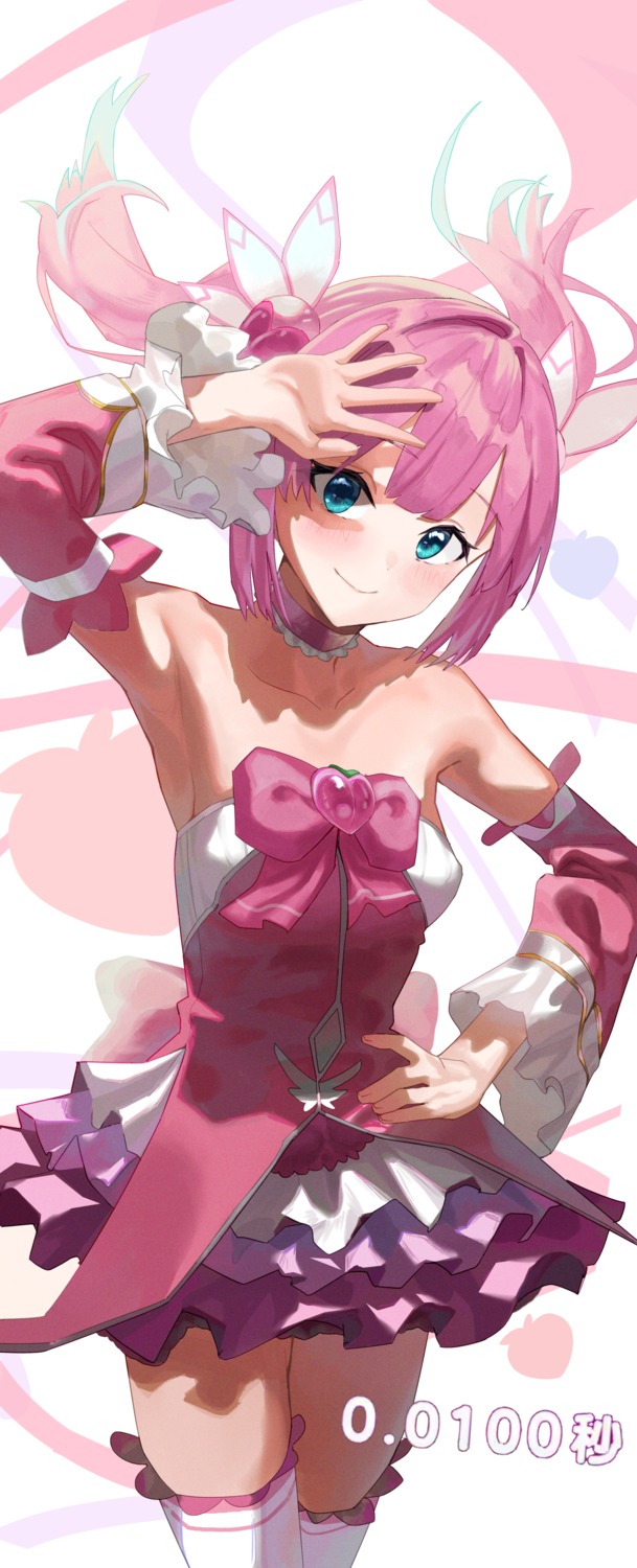 chiyoda_momo, dinsoreprong, dress, machikado_mazoku, no_bra, thighhighs