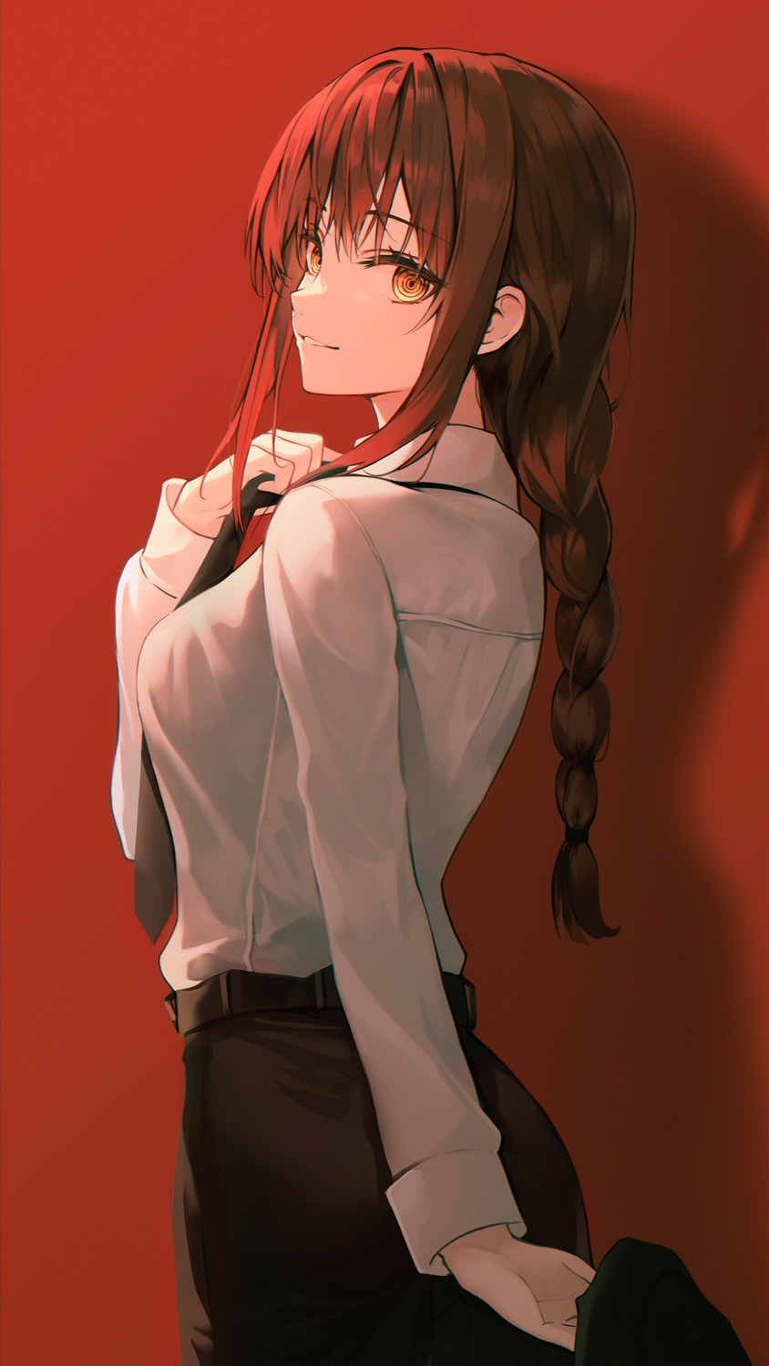 ass, chainsaw_man, dress_shirt, makima_(chainsaw_man), sion_(im10042m)