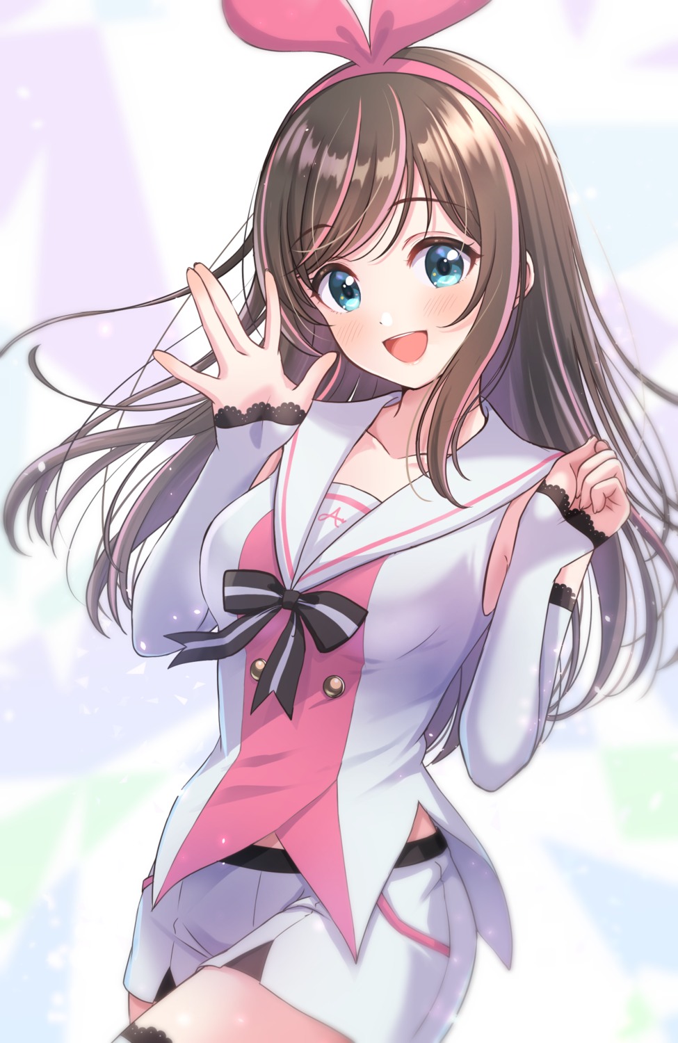 kizuna_ai, kizuna_ai_inc., necocafe_lili, thighhighs