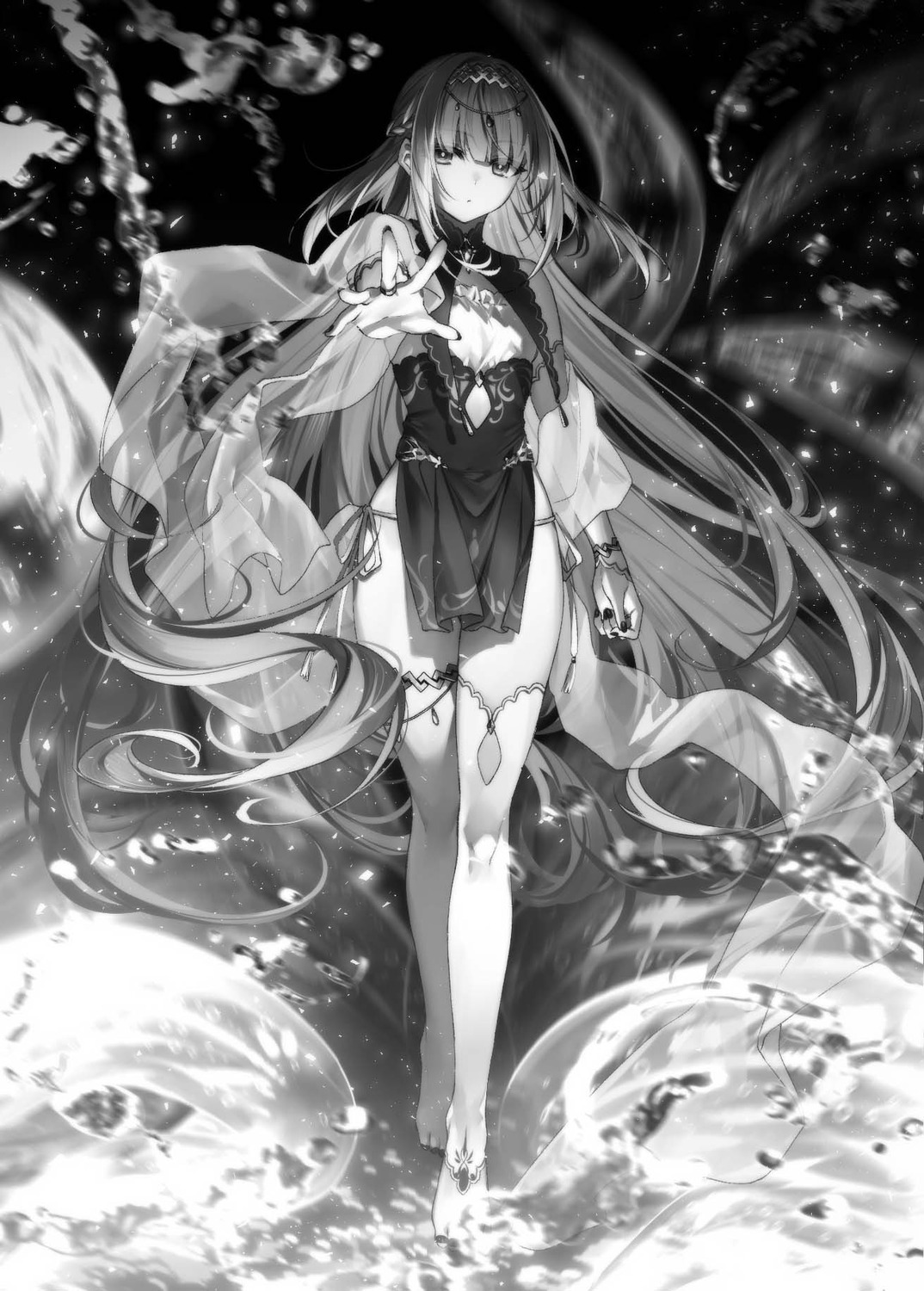 monochrome, pantsu, rivaiz_deep_sea, seiken_gakuin_no_maken_tsukai, string_panties, thighhighs, toosaka_asagi