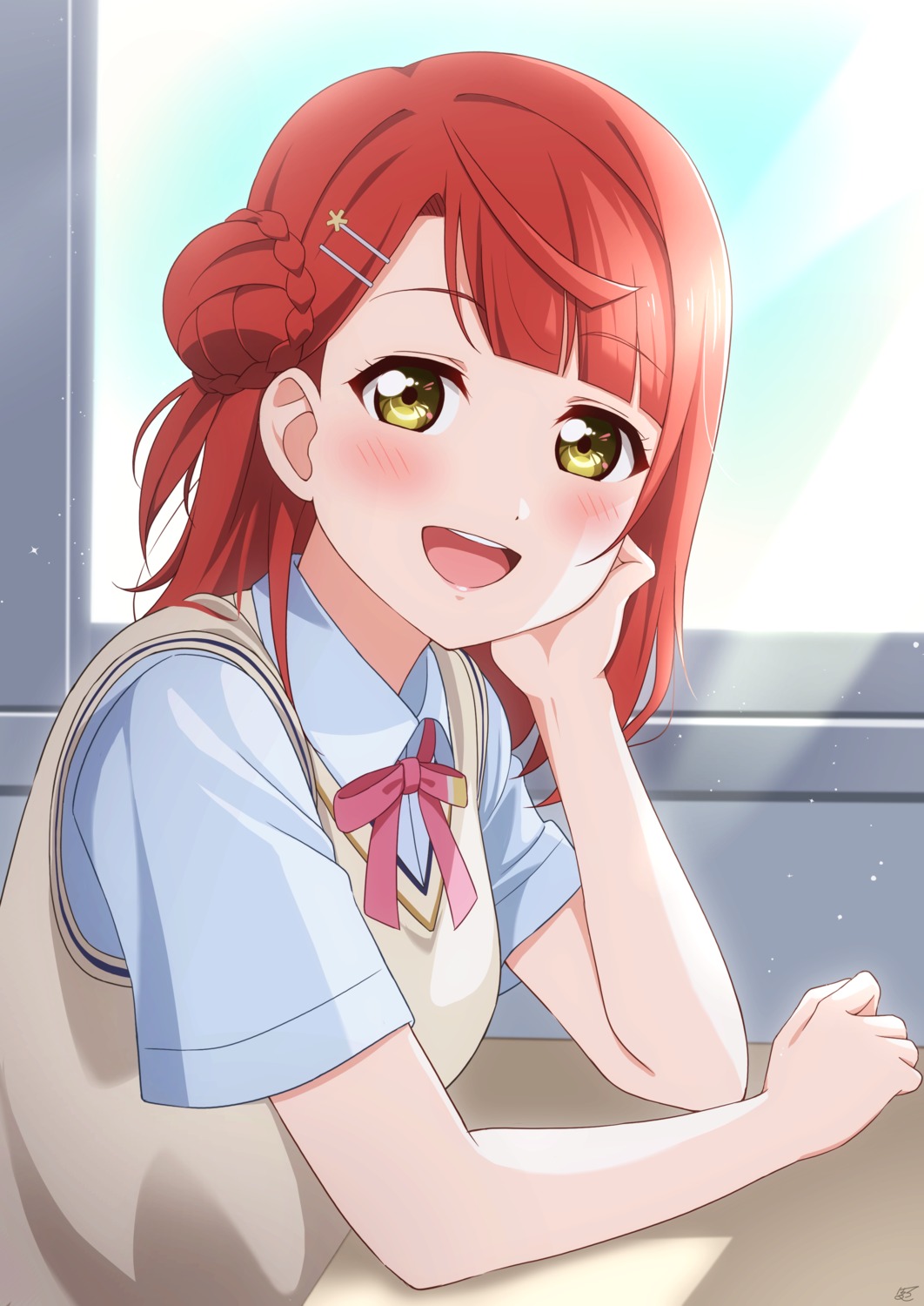 haruharo_(haruharo_7315), love_live!_(series), love_live!_nijigasaki_gakuen_school_idol_doukoukai, seifuku, sweater, uehara_ayumu