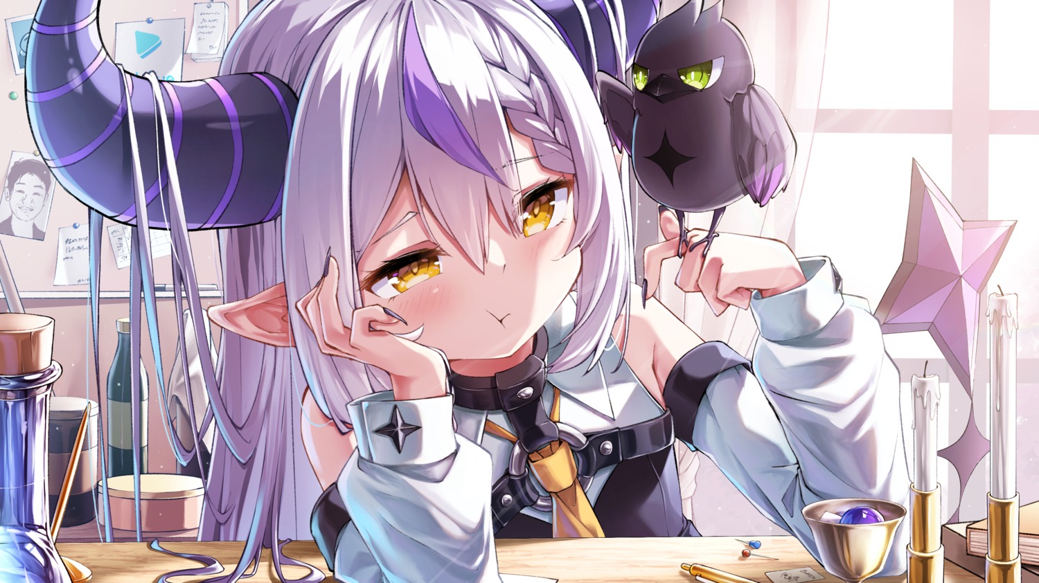 crow_(la+_darknesss), hololive, horns, la+_darknesss, maeru, pointy_ears, tail
