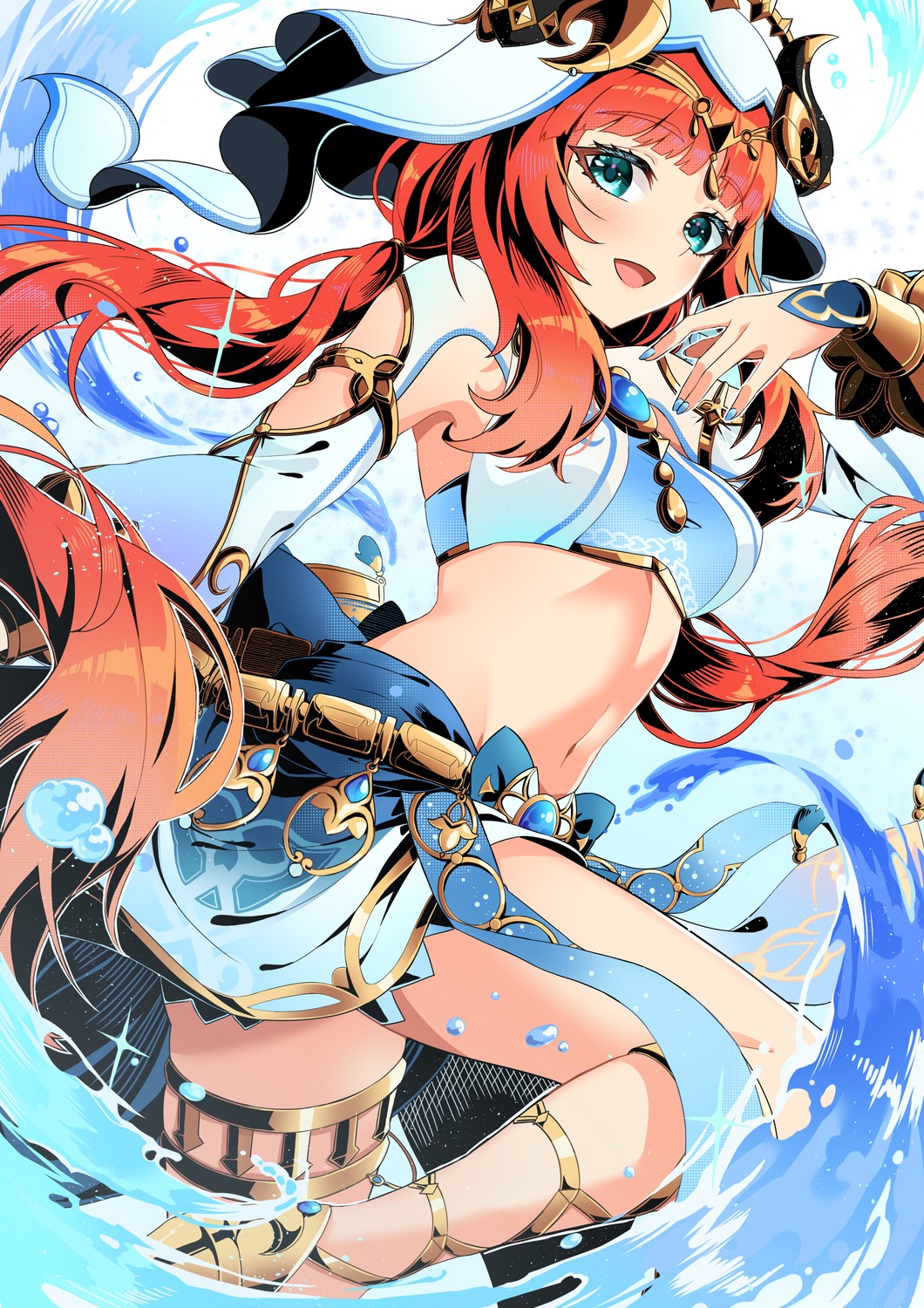 garter, genshin_impact, horns, nilou, yuito_(yuitokobunasbs0)