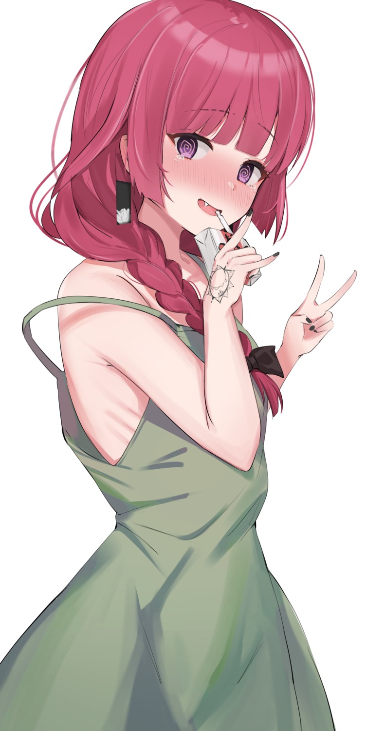 bocchi_the_rock!, dress, hiroi_kikuri, no_bra, tattoo, v_a_i_r