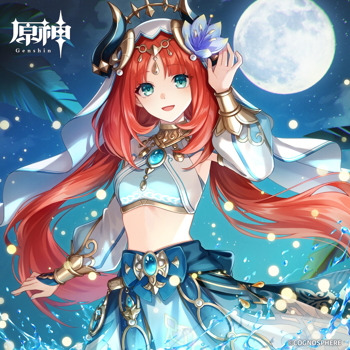 amaichi_esora, genshin_impact, horns, nilou