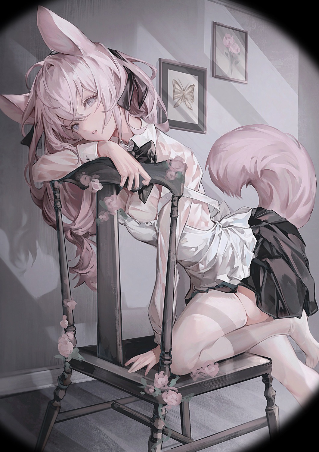 animal_ears, deadprince, see_through, tail, thighhighs