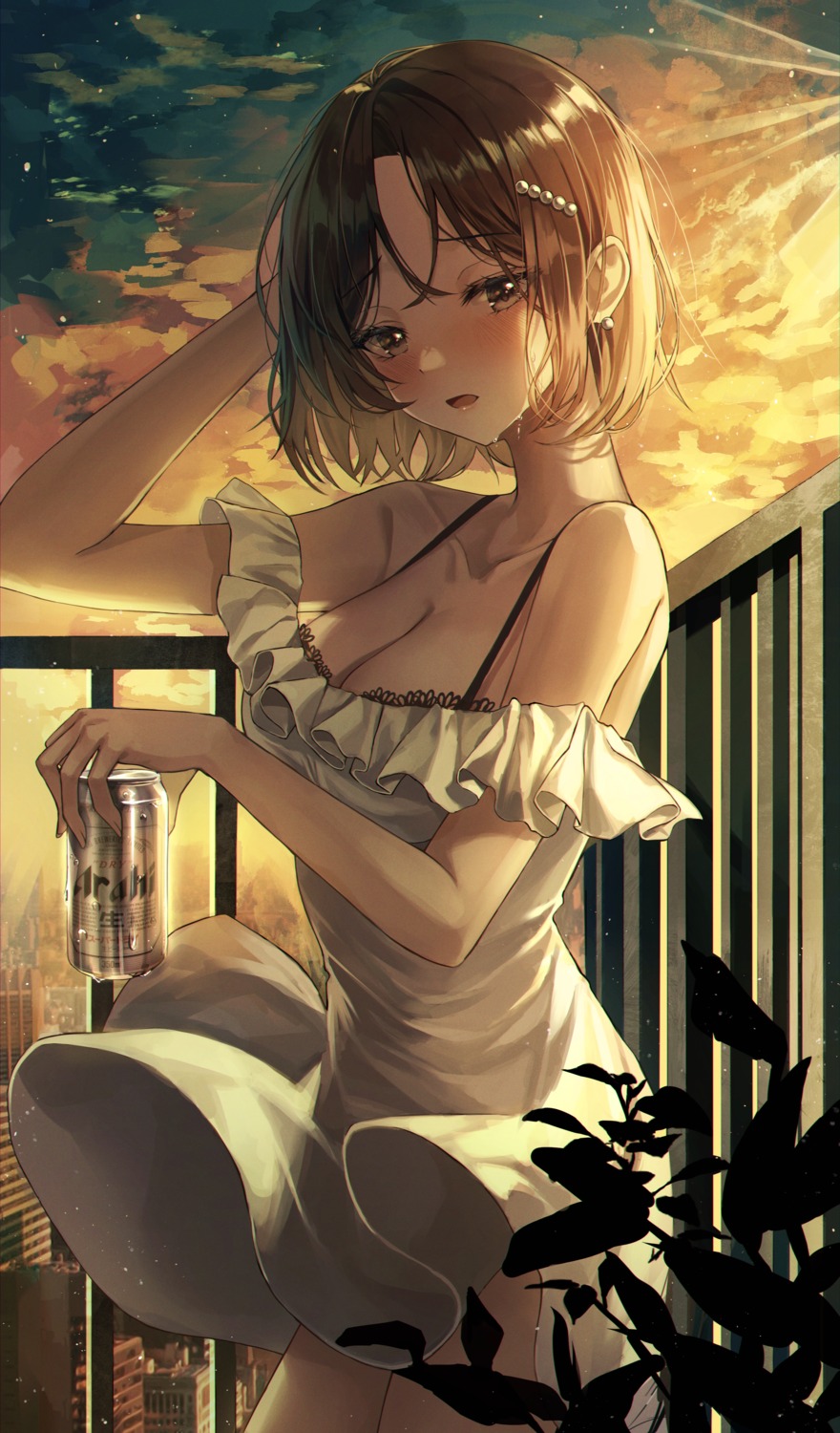 cleavage, dress, jjuha6, skirt_lift, summer_dress