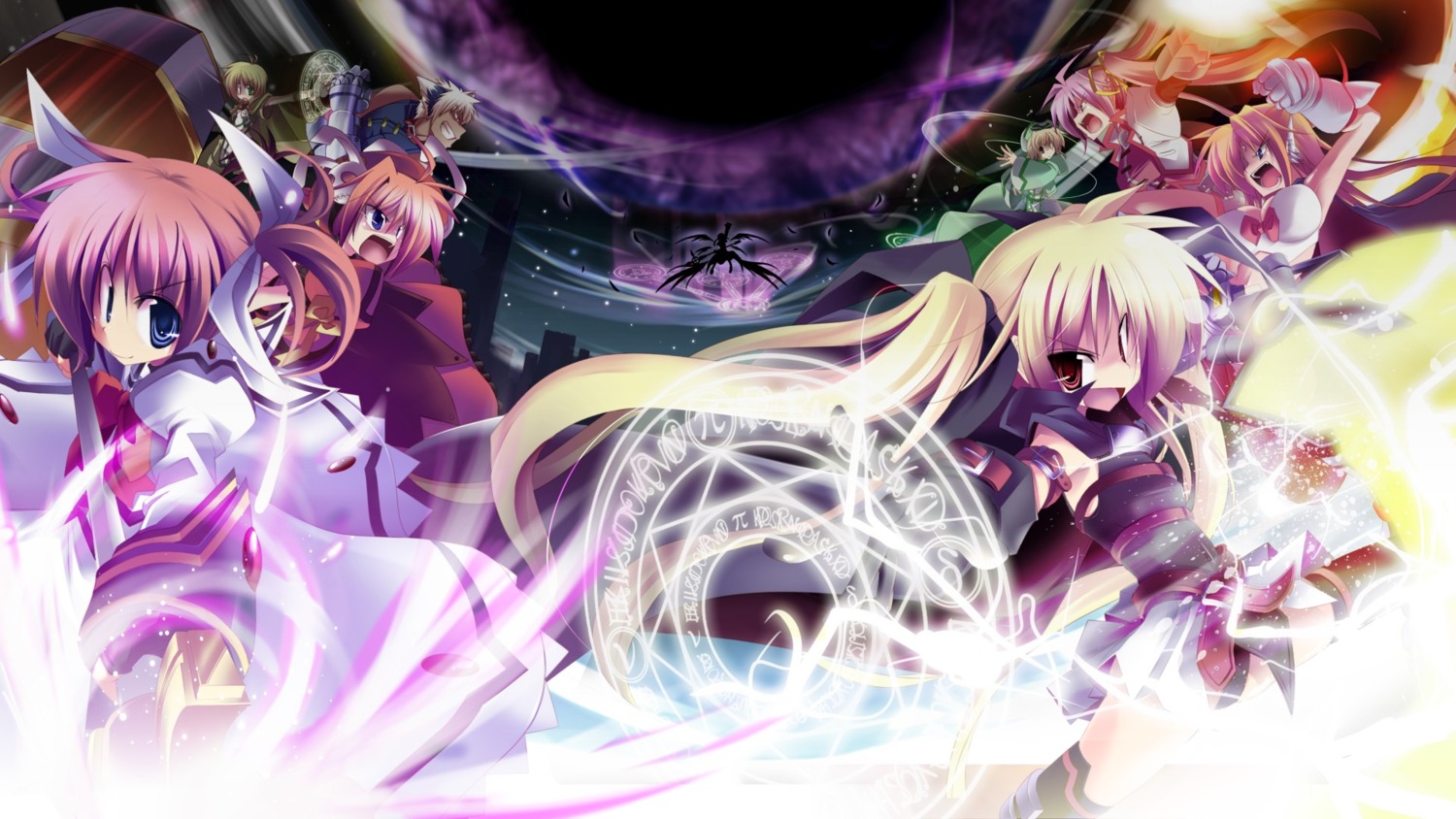 arf, fate_testarossa, kazekawa_nagi, mahou_shoujo_lyrical_nanoha, mahou_shoujo_lyrical_nanoha_a's, shamal, signum, takamachi_nanoha, vita, wallpaper, yagami_hayate, yuuno_scrya, zafira