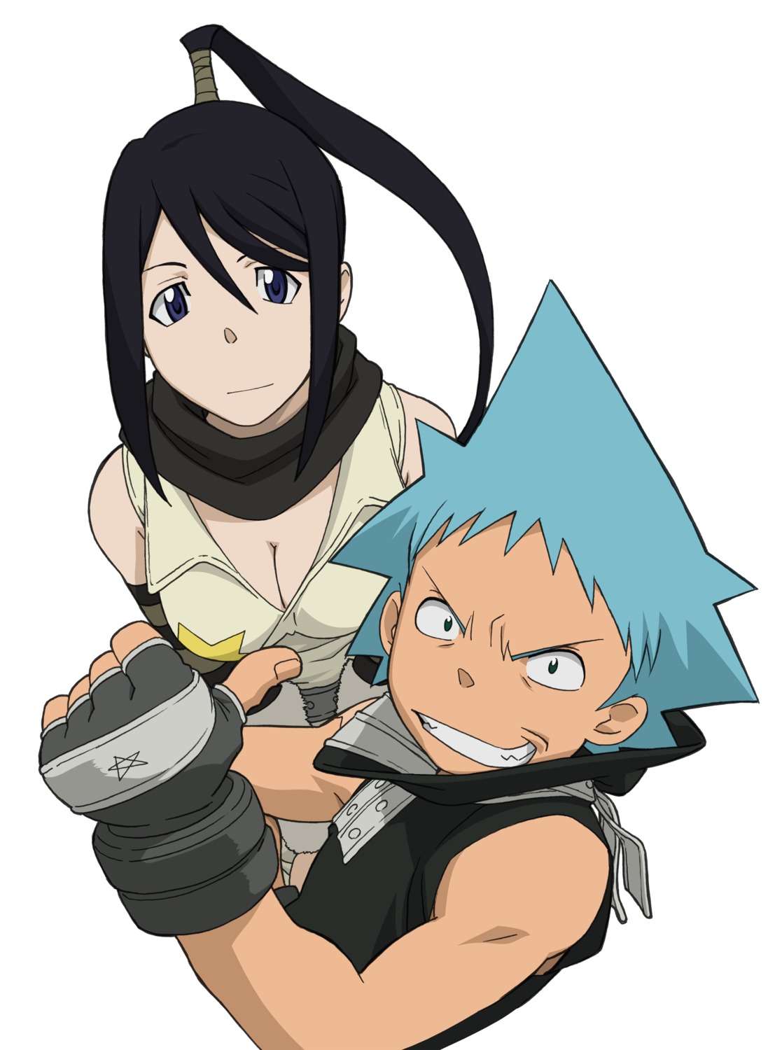 black_star, cleavage, nakatsukasa_tsubaki, soul_eater