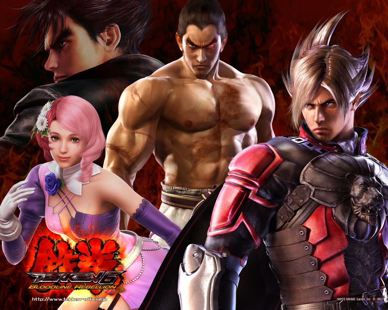 alisa_boskonovich, cg, kazama_jin, lars_alexandersson, mishima_kazuya, tekken, tekken_6, wallpaper