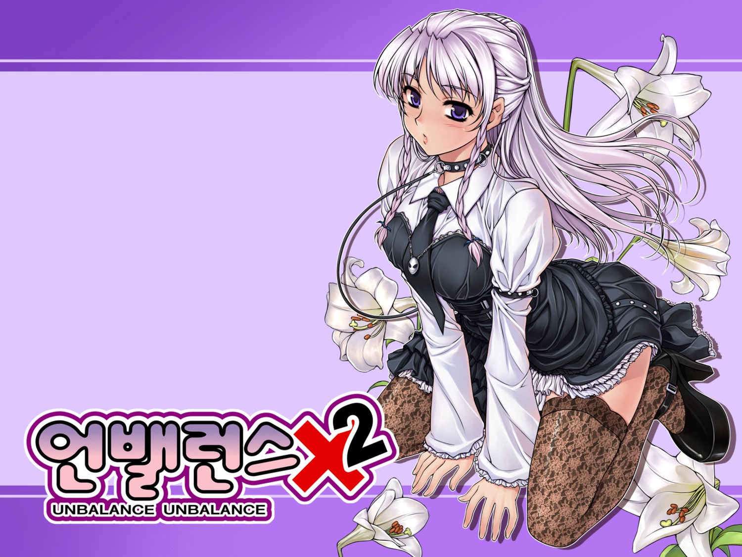 dress, eun_ami, lee_soo-hyon, thighhighs, unbalance_x_unbalance, wallpaper
