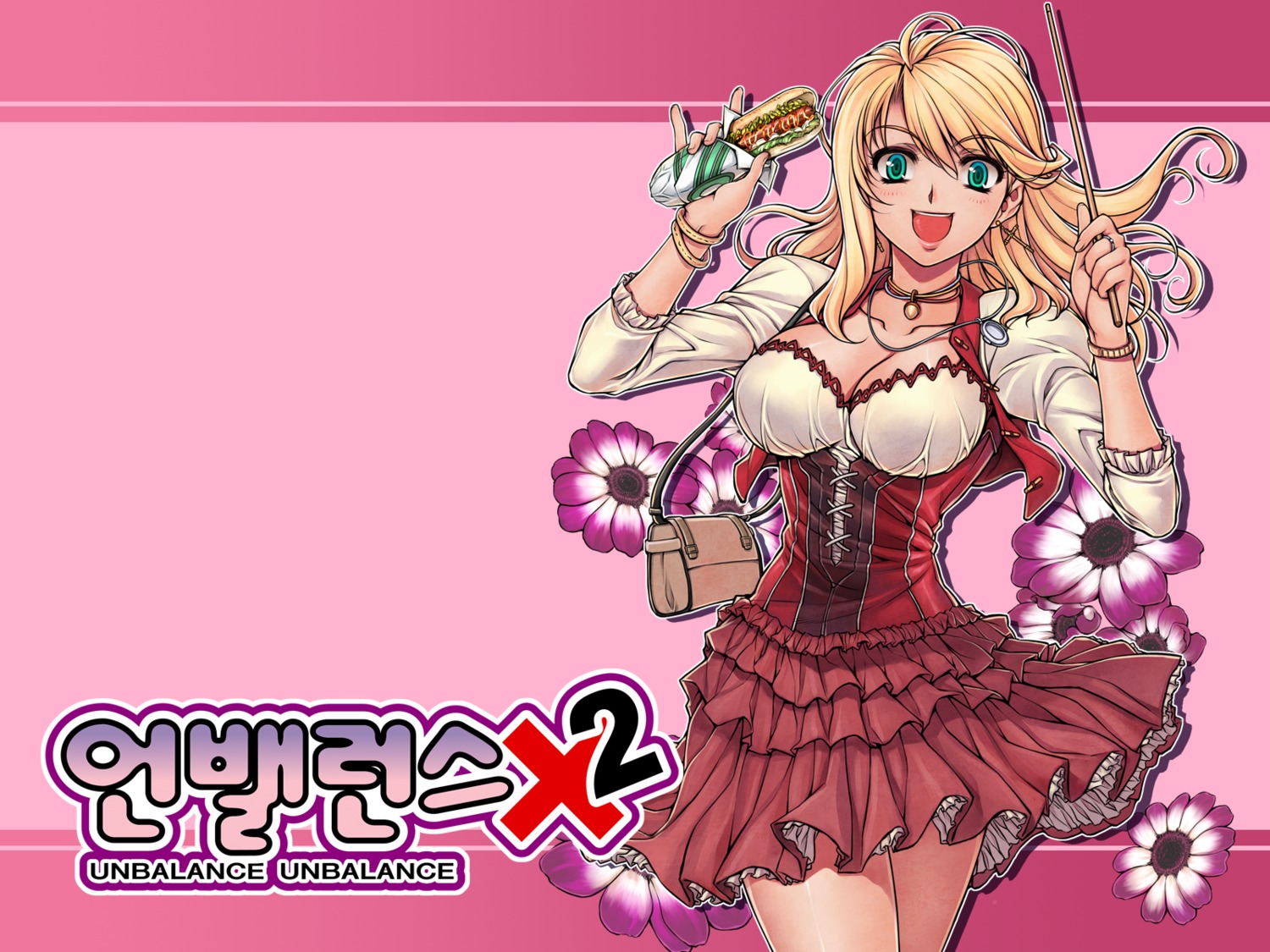 caroline, cleavage, dress, lee_soo-hyon, unbalance_x_unbalance, wallpaper