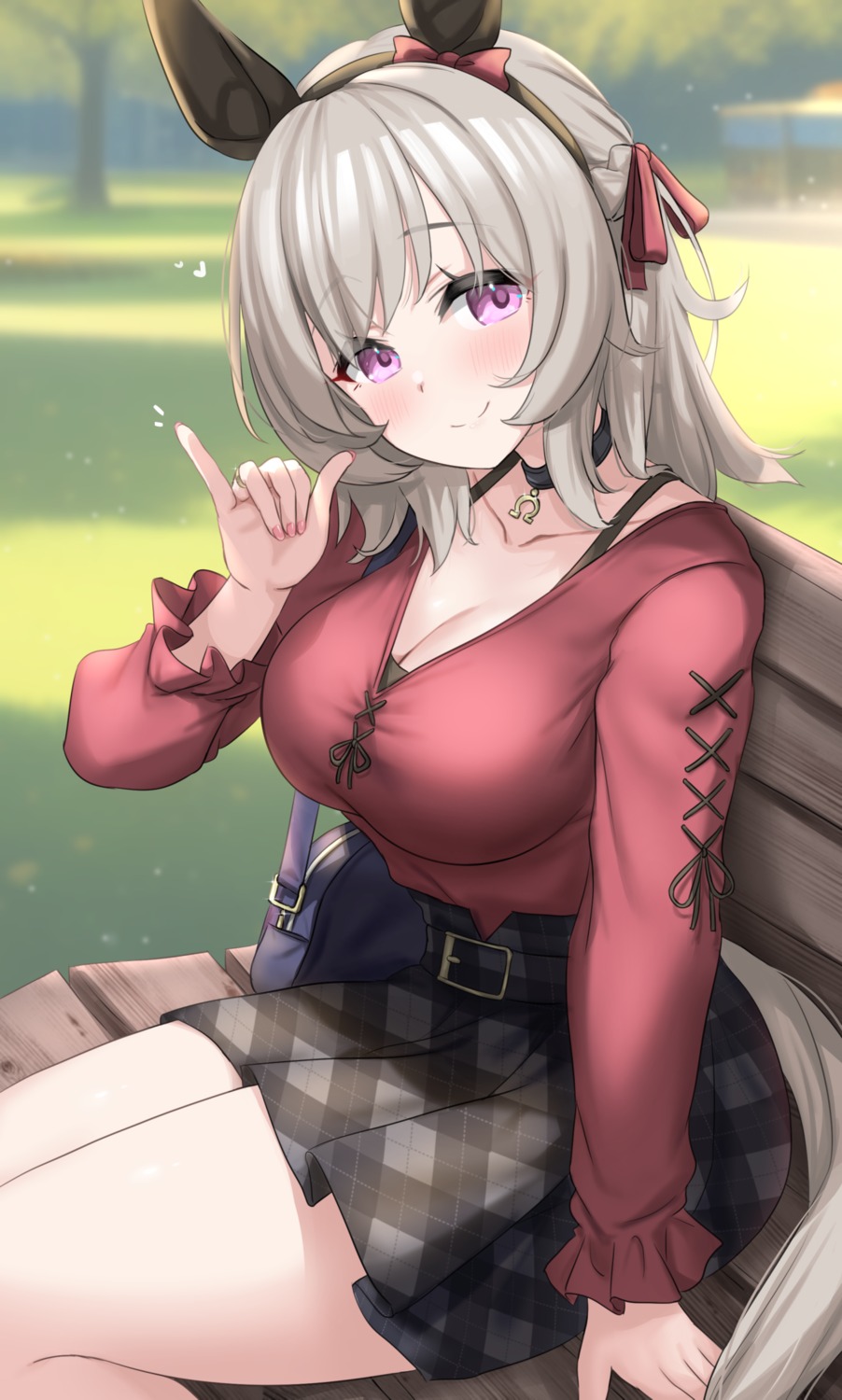 animal_ears, cleavage, curren_chan_(umamusume), kibihimi, tail, uma_musume_pretty_derby