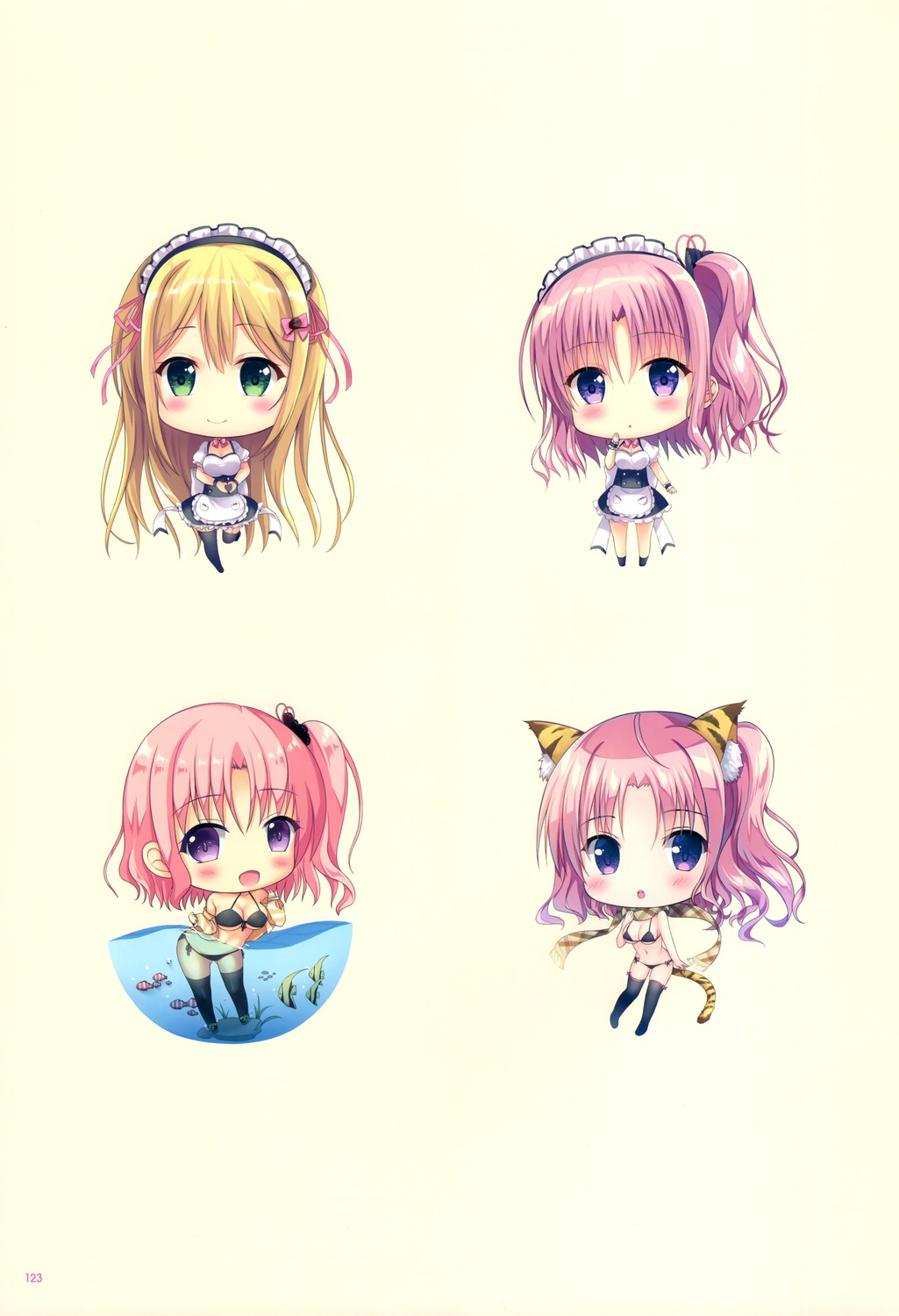 chibi, inagaki_minami, izumi_kaori_(twinbox), twinbox, twinbox_gakuen