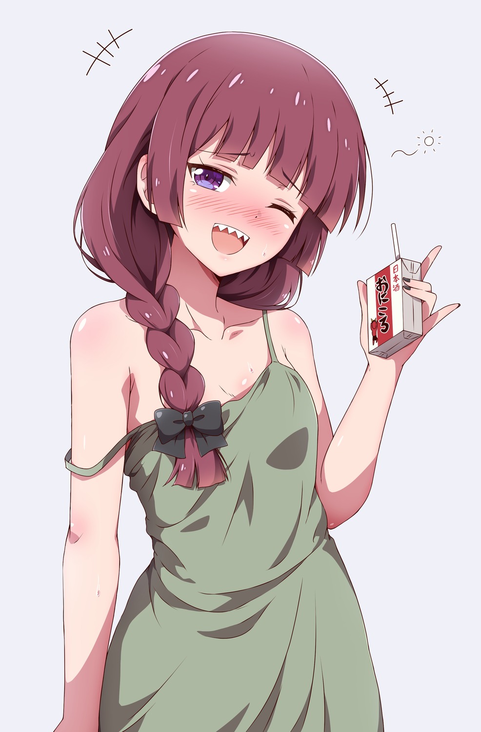 bocchi_the_rock!, dress, eggman_(pixiv28975023), hiroi_kikuri, no_bra