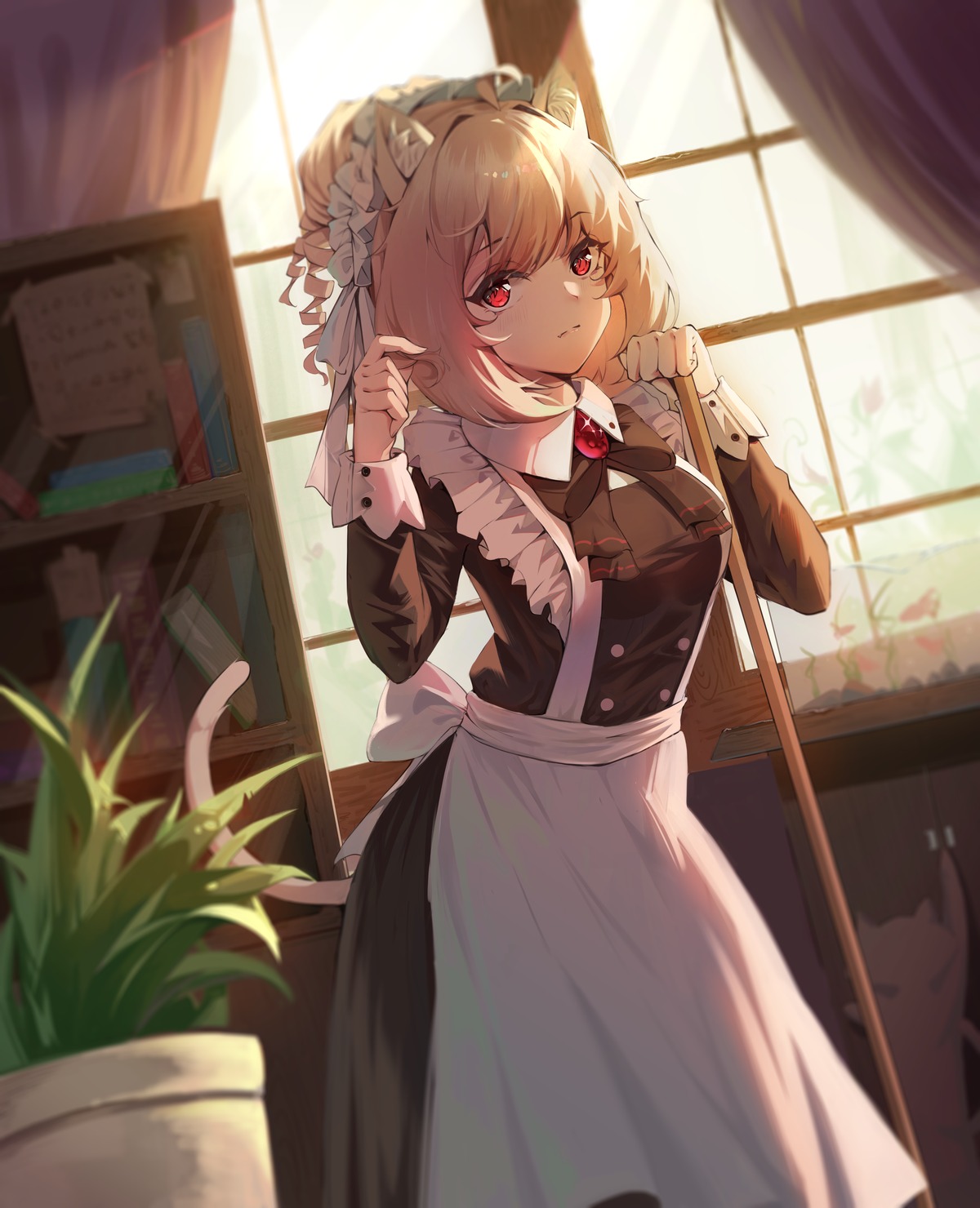 animal_ears, maid, nekomimi, tail, yamasede_neiko