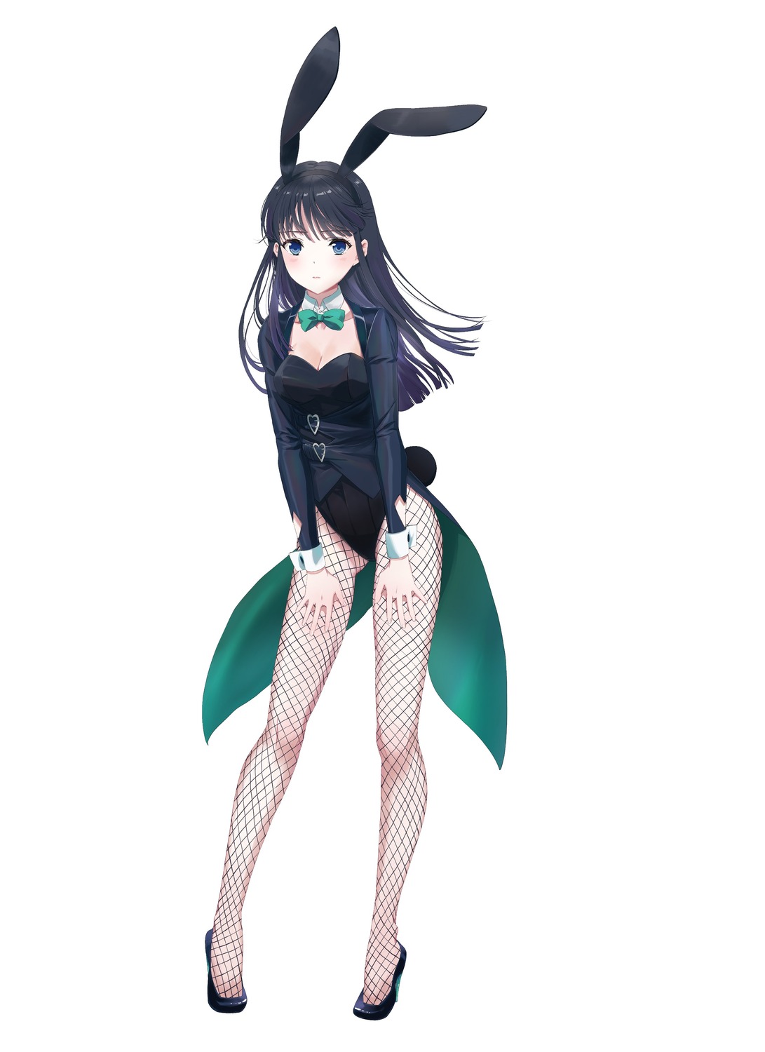 animal_ears, bunny_ears, bunny_girl, cleavage, fishnets, heels, mahouka_koukou_no_rettousei, pantyhose