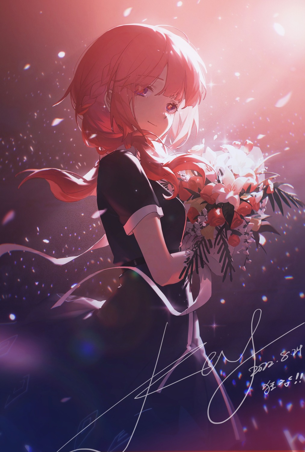 autographed, dress, kaf_(kamitsubaki_studio), kamitsubaki_studio, konya_karasue