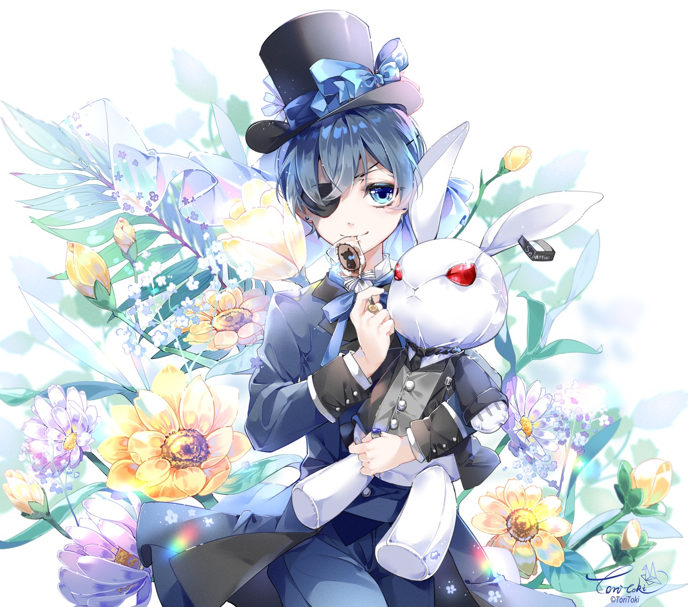 ciel_phantomhive, eyepatch, kuroshitsuji, male, toritoki