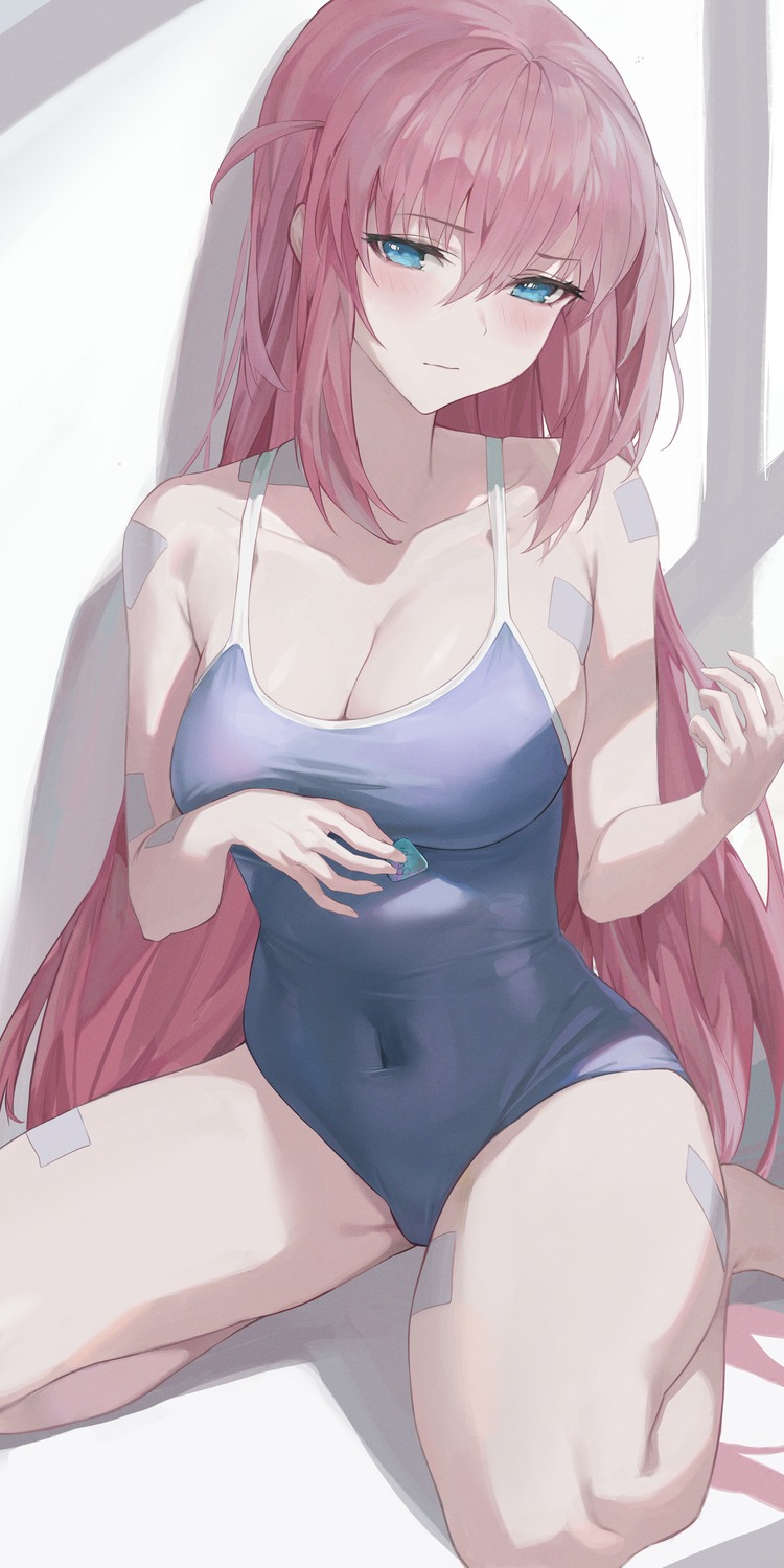 bafangyu, bandaid, bocchi_the_rock!, gotou_hitori, school_swimsuit, swimsuits
