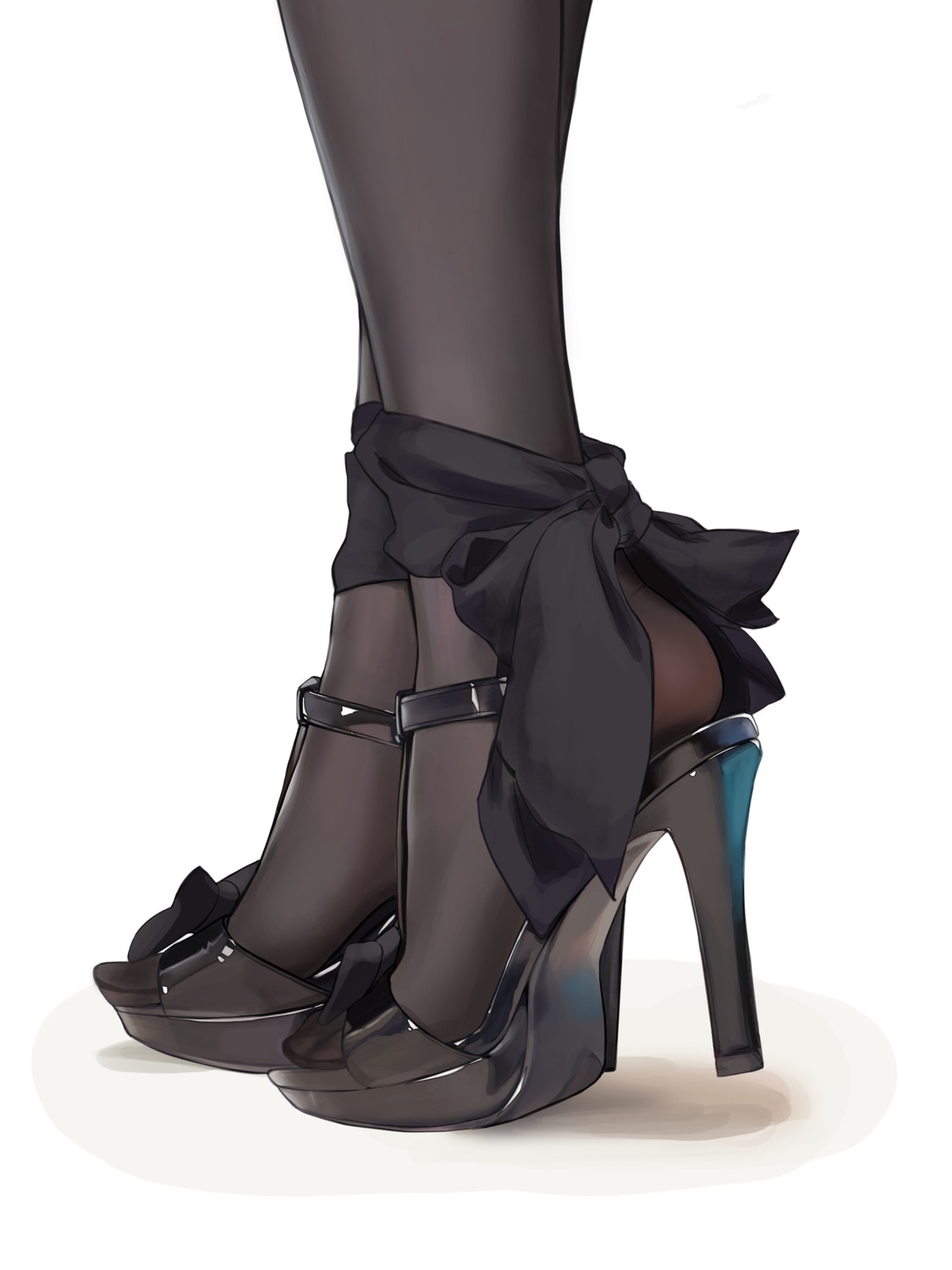 bafangyu, heels, pantyhose