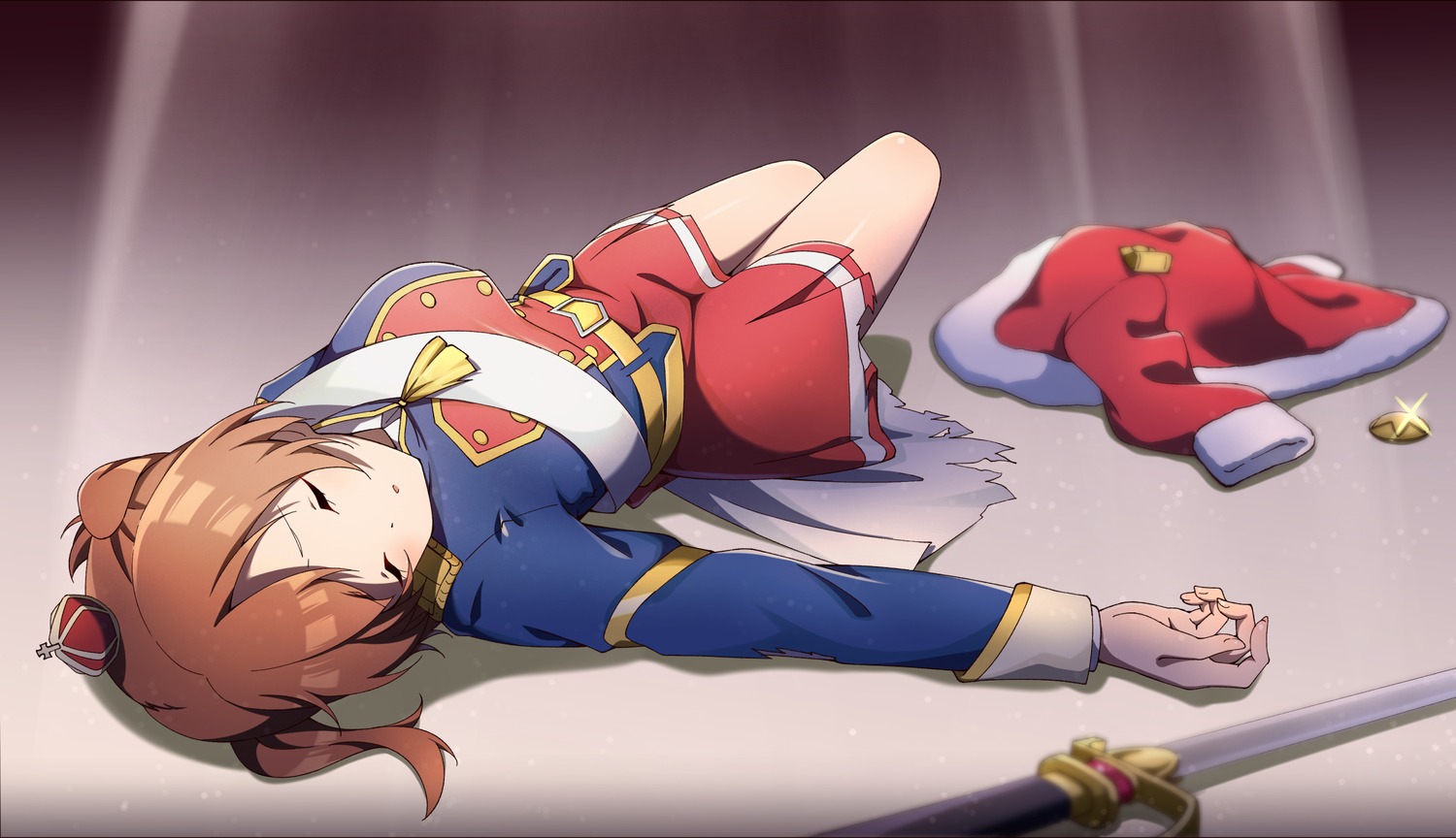 aijou_karen, motsutoko, shoujo_kageki_revue_starlight, sword, torn_clothes, uniform