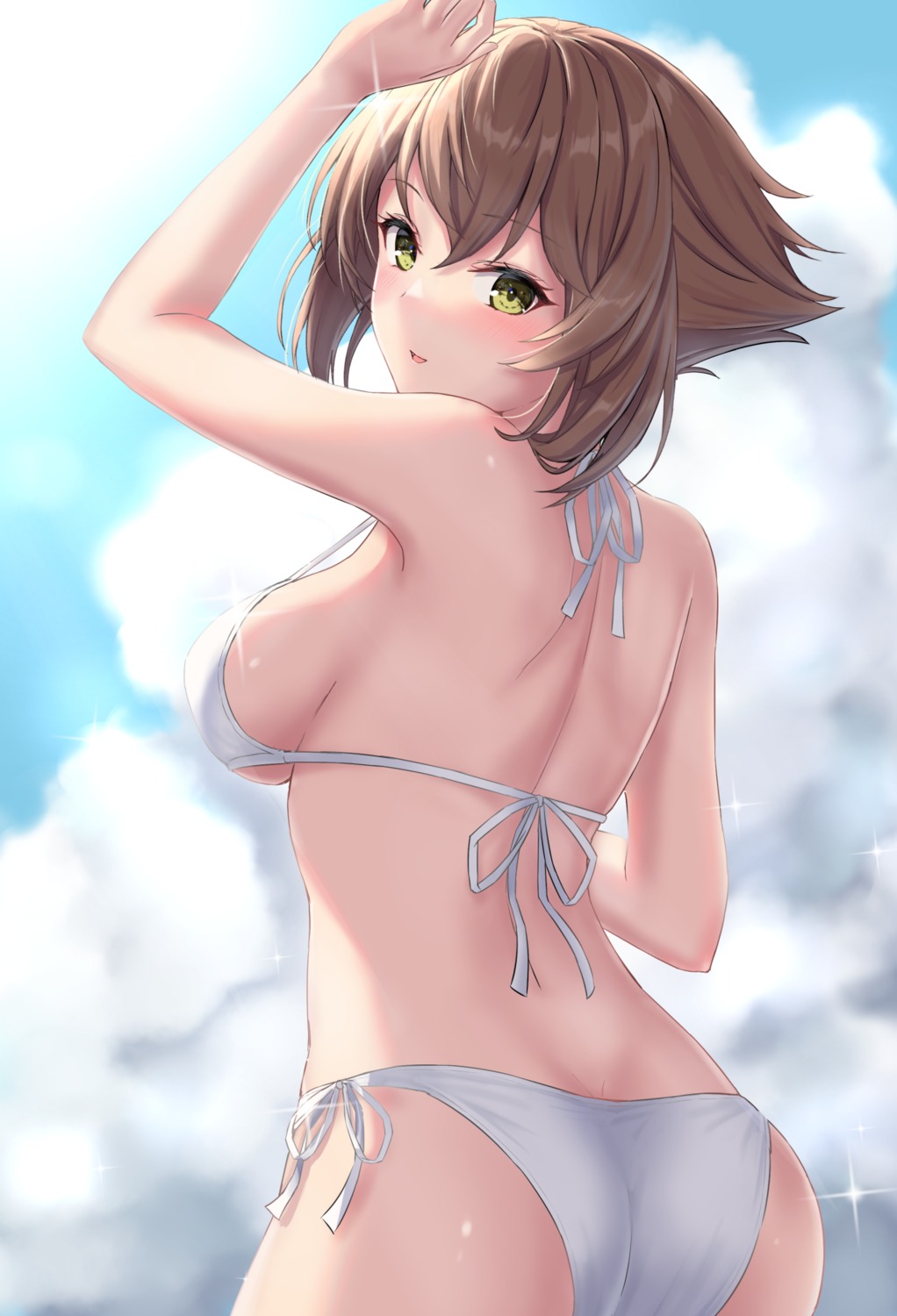 ass, bikini, kantai_collection, monoku, mutsu_(kancolle), swimsuits