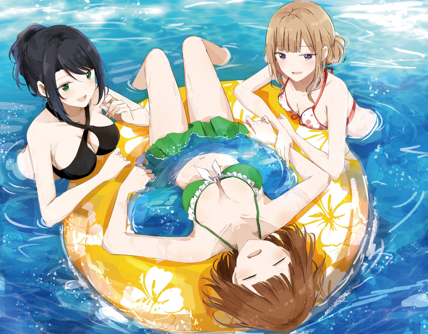 bikini, bikini_top, shiina_kuro, swimsuits, wet