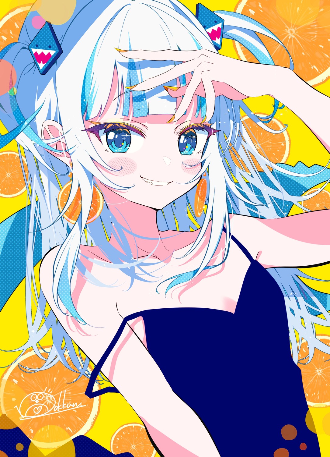 bokkun_(doyagaobyo), dress, gawr_gura, hololive, hololive_english, no_bra