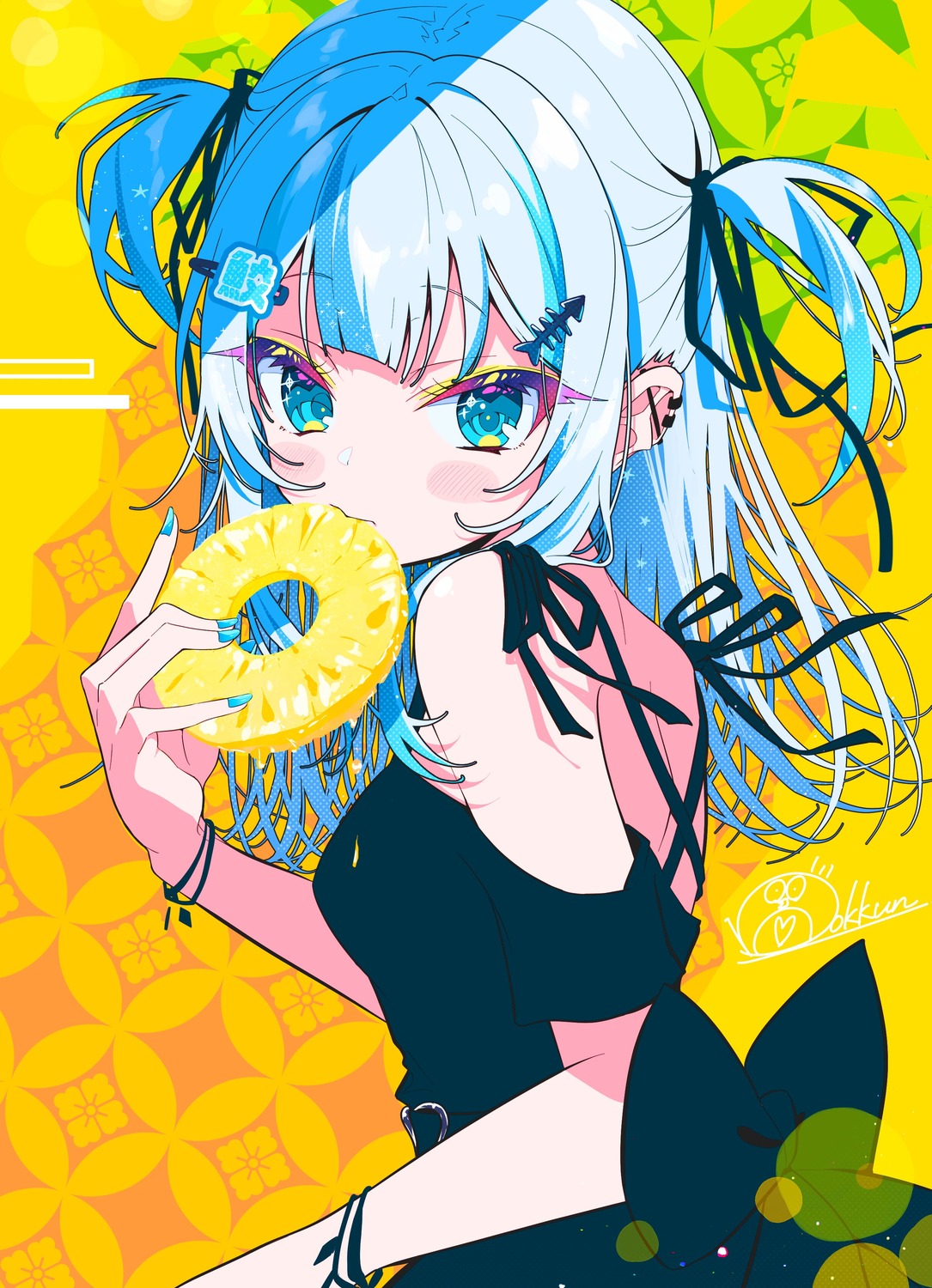 bokkun_(doyagaobyo), dress, gawr_gura, hololive, hololive_english, no_bra