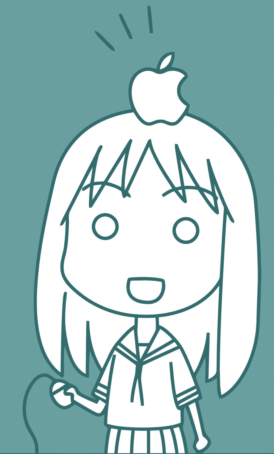 azumanga_daioh, kasuga_ayumu, monochrome