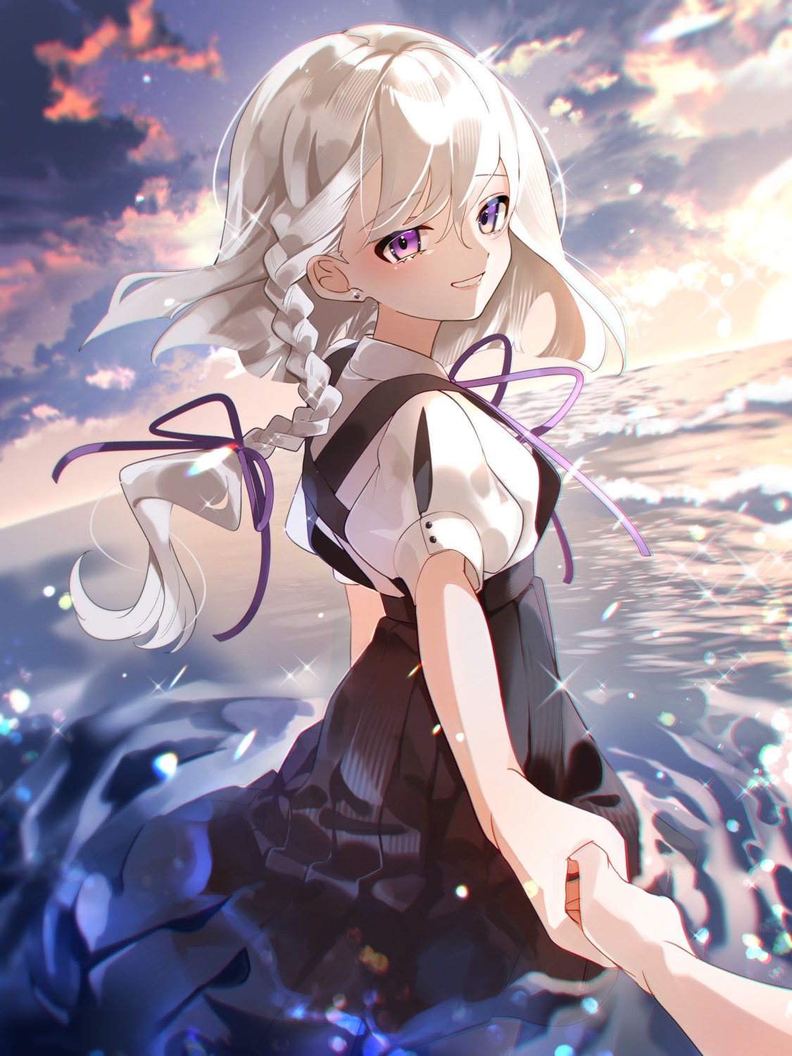 chilcy35, heterochromia, seifuku, wet, wet_clothes