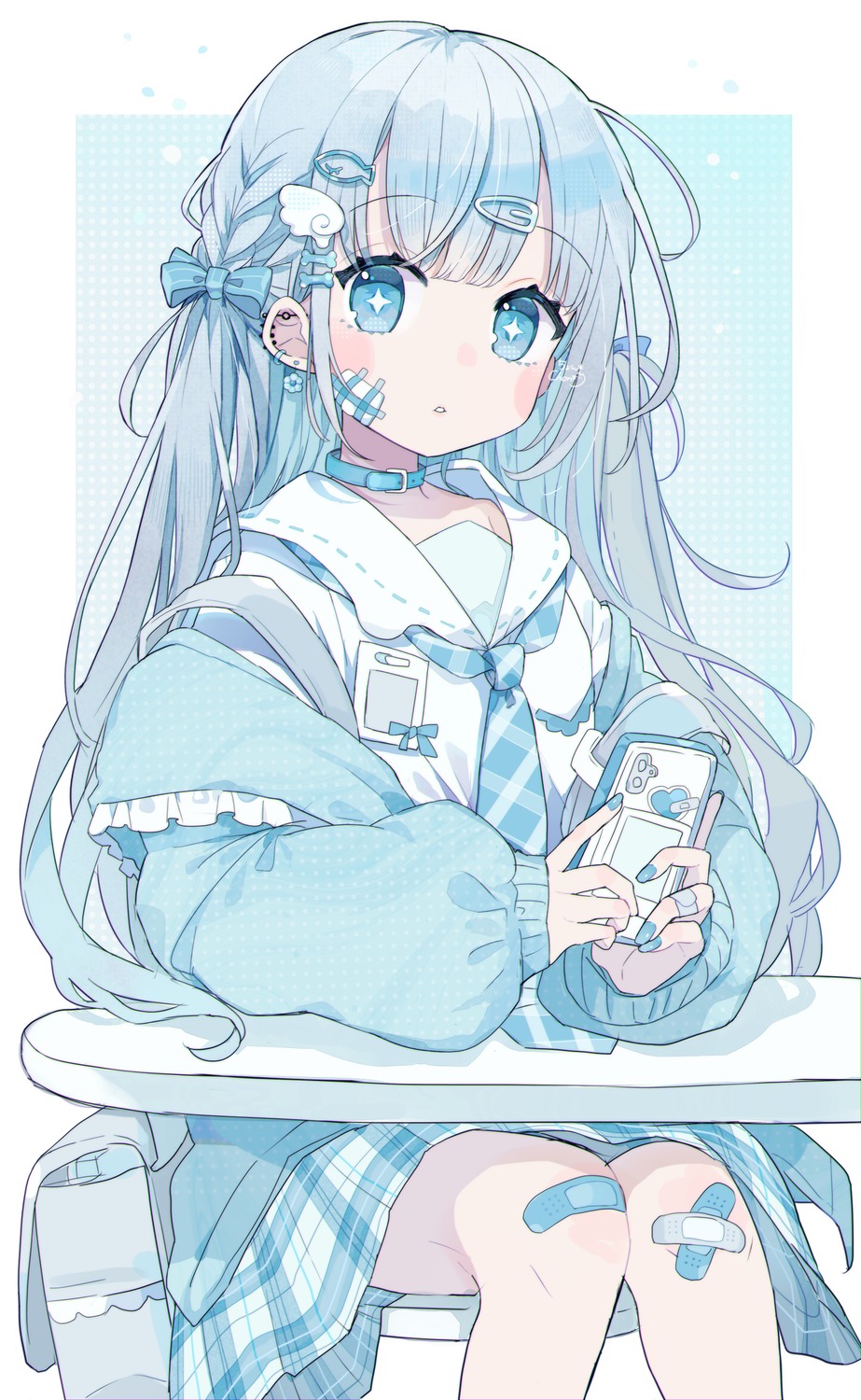 bandages, bandaid, chon, seifuku
