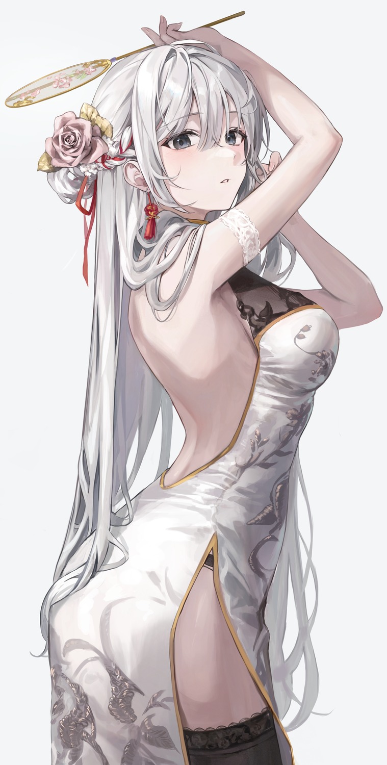 chinadress, ekina_(1217), no_bra, pantsu, thighhighs