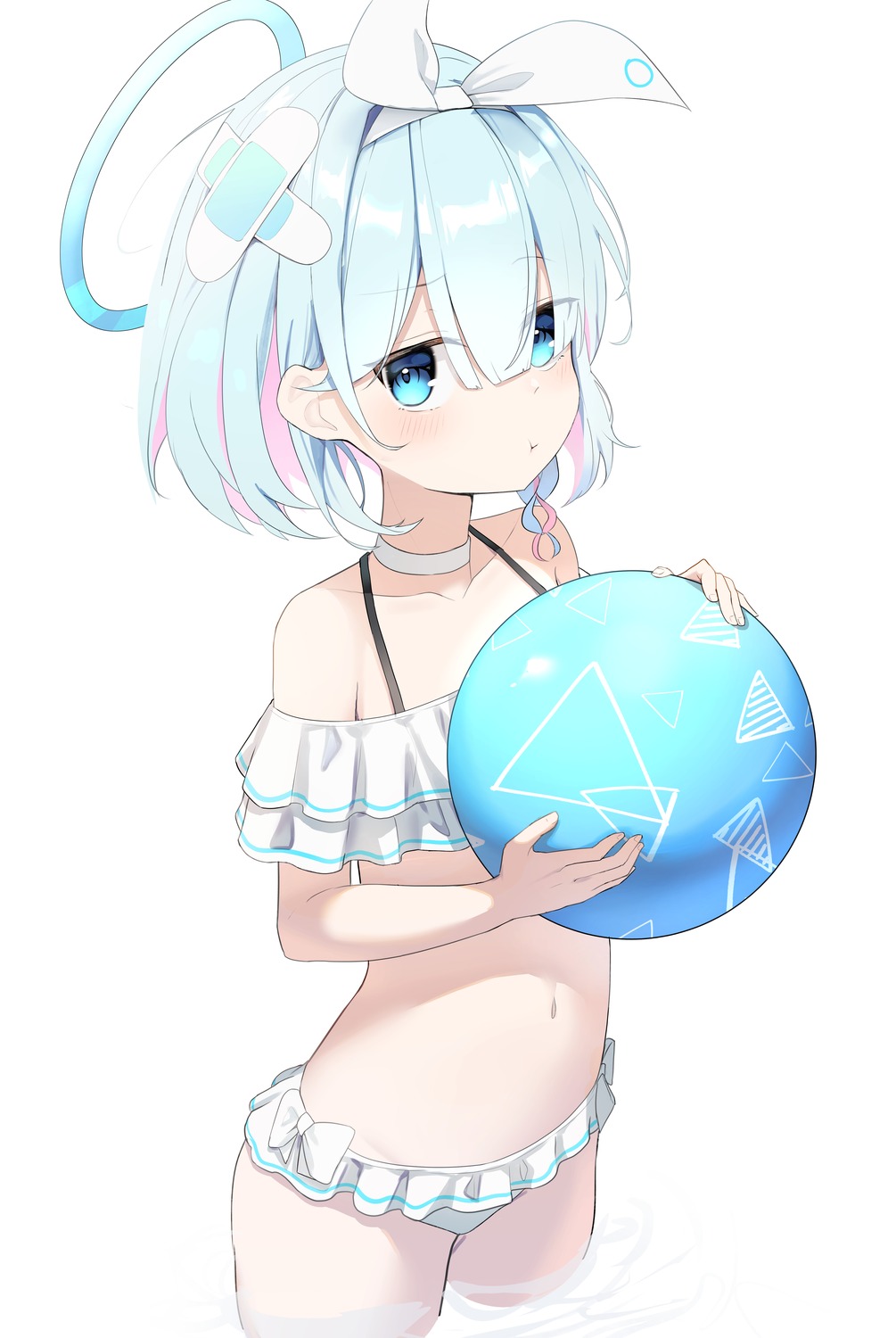 arona_(blue_archive), bikini, blue_archive, halo, swimsuits, three_twosix, wet