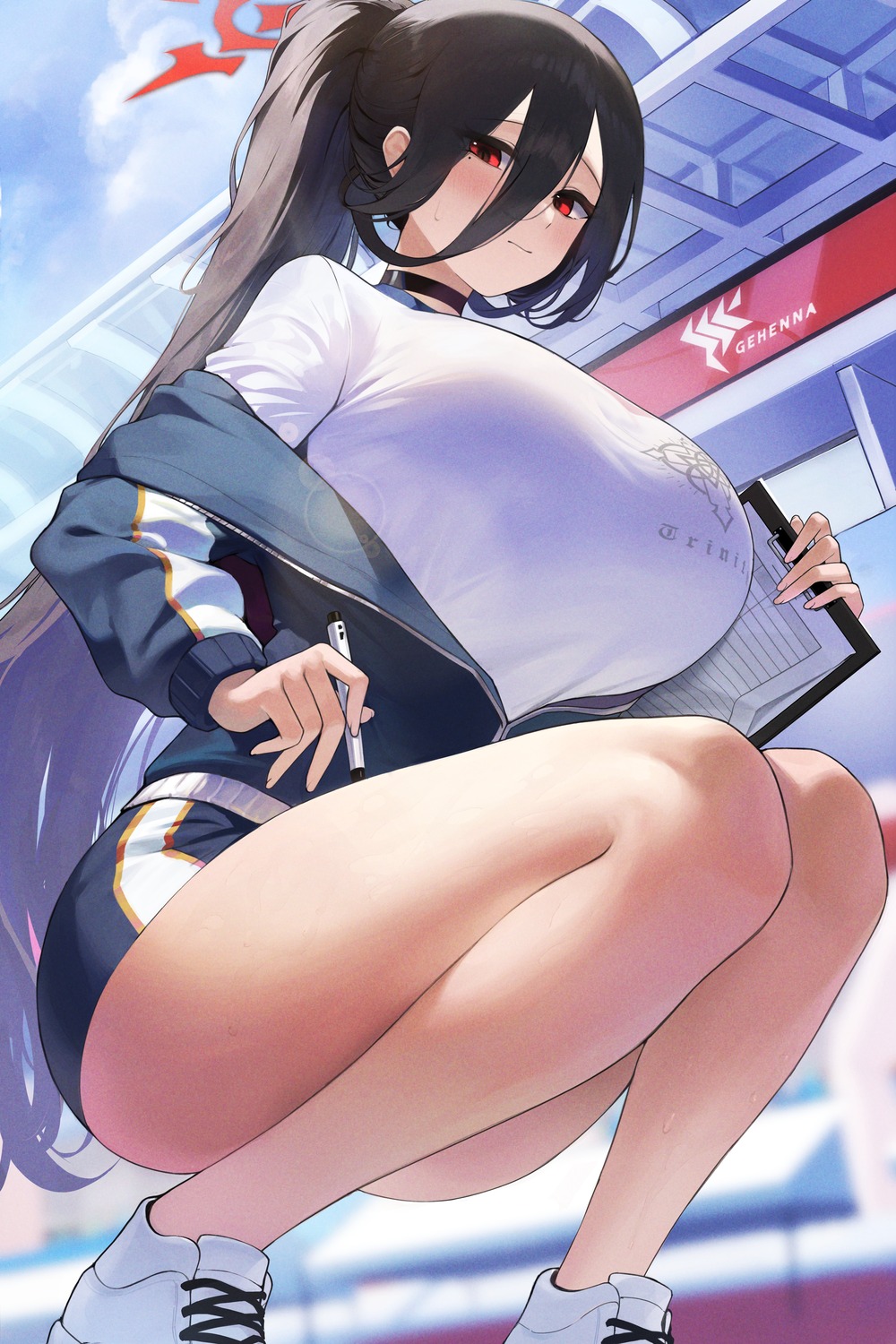 blue_archive, gym_uniform, halo, hanekawa_hasumi, sbgu