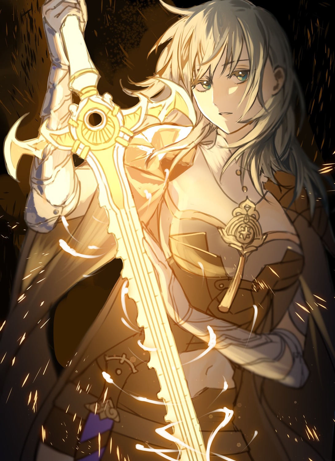 armor, hanny_(uirusu_chan), sketch, sword