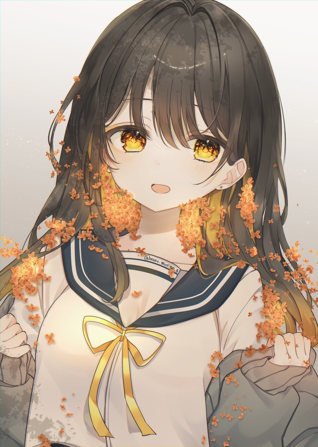 seifuku, sweater, undressing, wako_morino