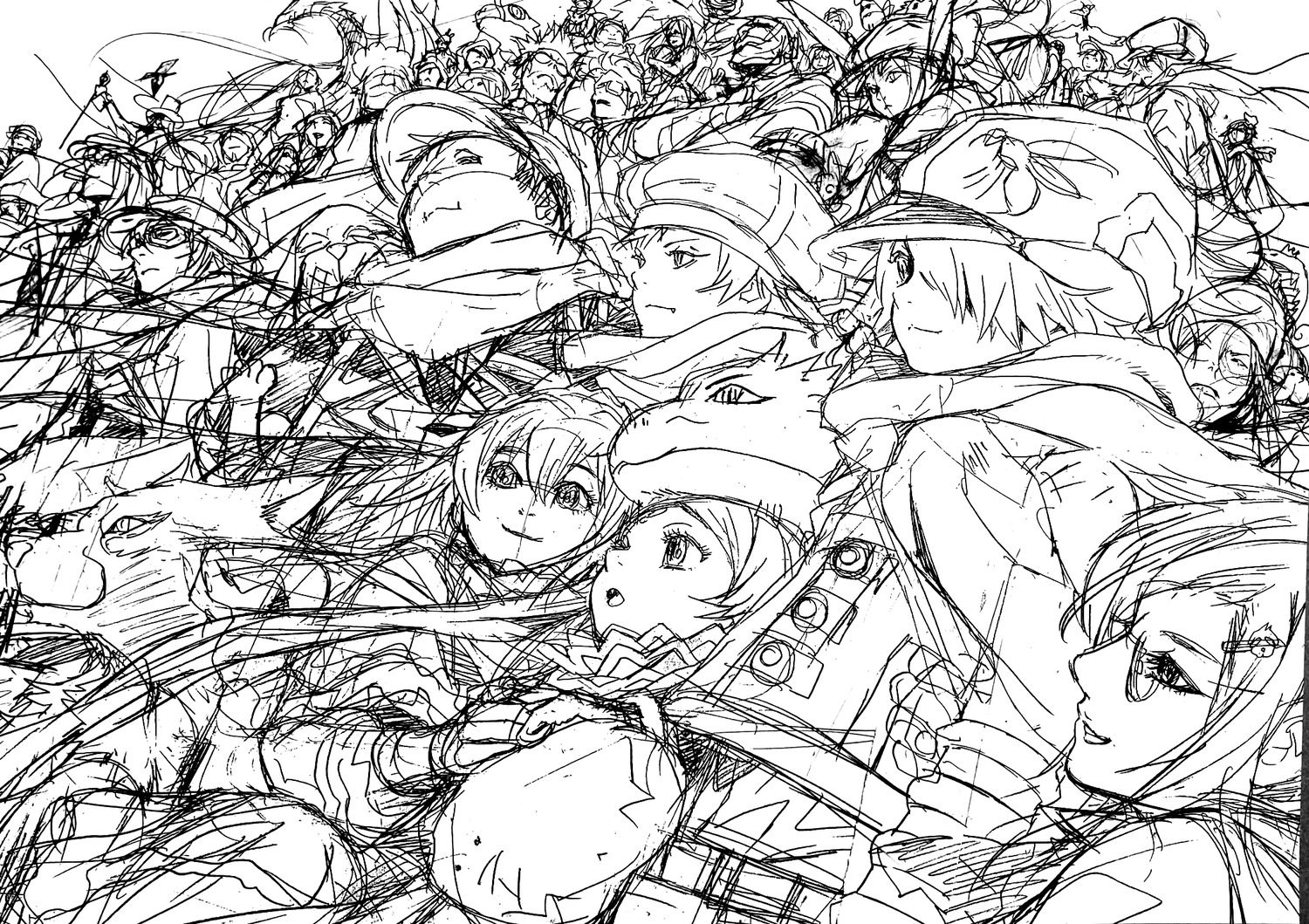 aria_link, asada_hiroyuki, conner_kluff, elena_bran, gauche_suede, lag_seeing, largo_lyoid, lawrence_(tegami_bachi)