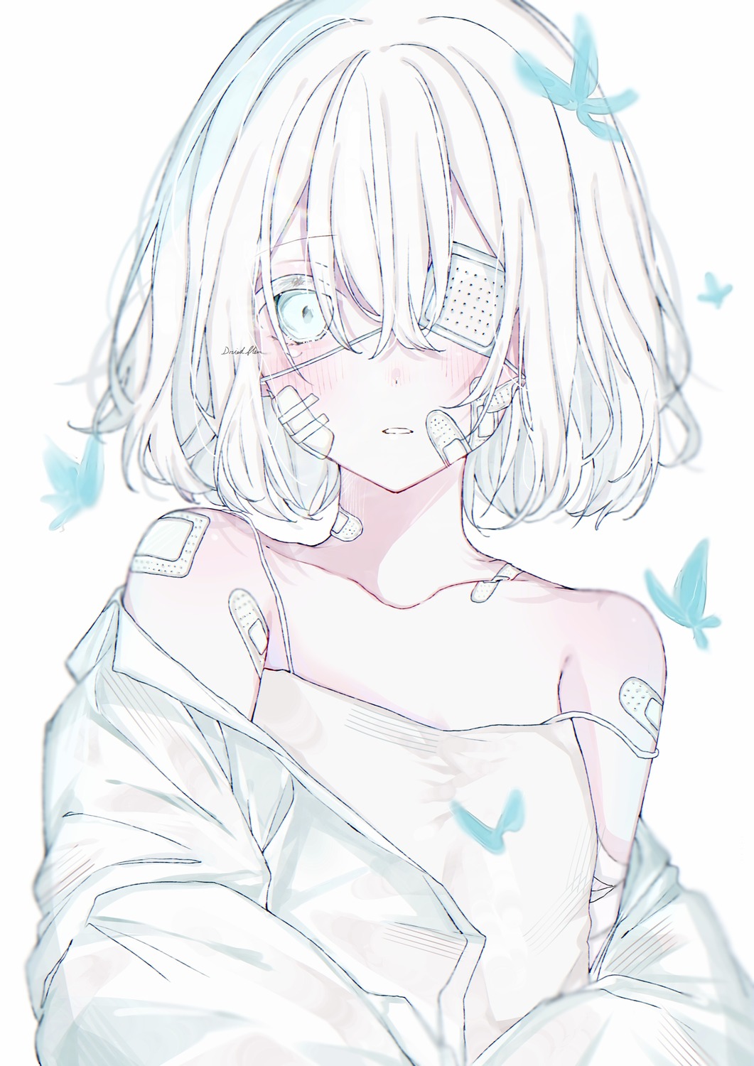 bandages, bandaid, driedflower, eyepatch, lingerie