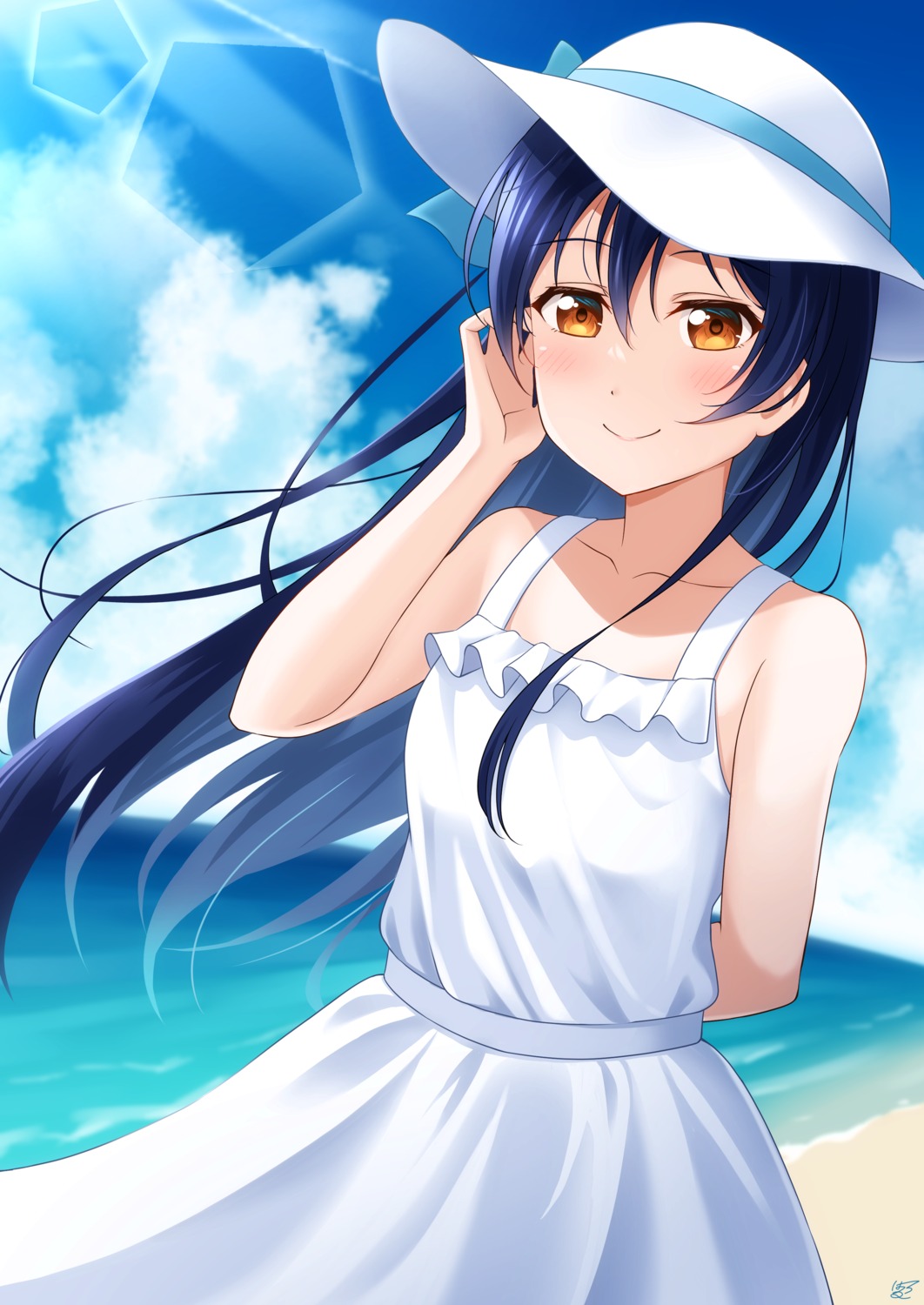 dress, haruharo_(haruharo_7315), love_live!, love_live!_(series), sonoda_umi, summer_dress