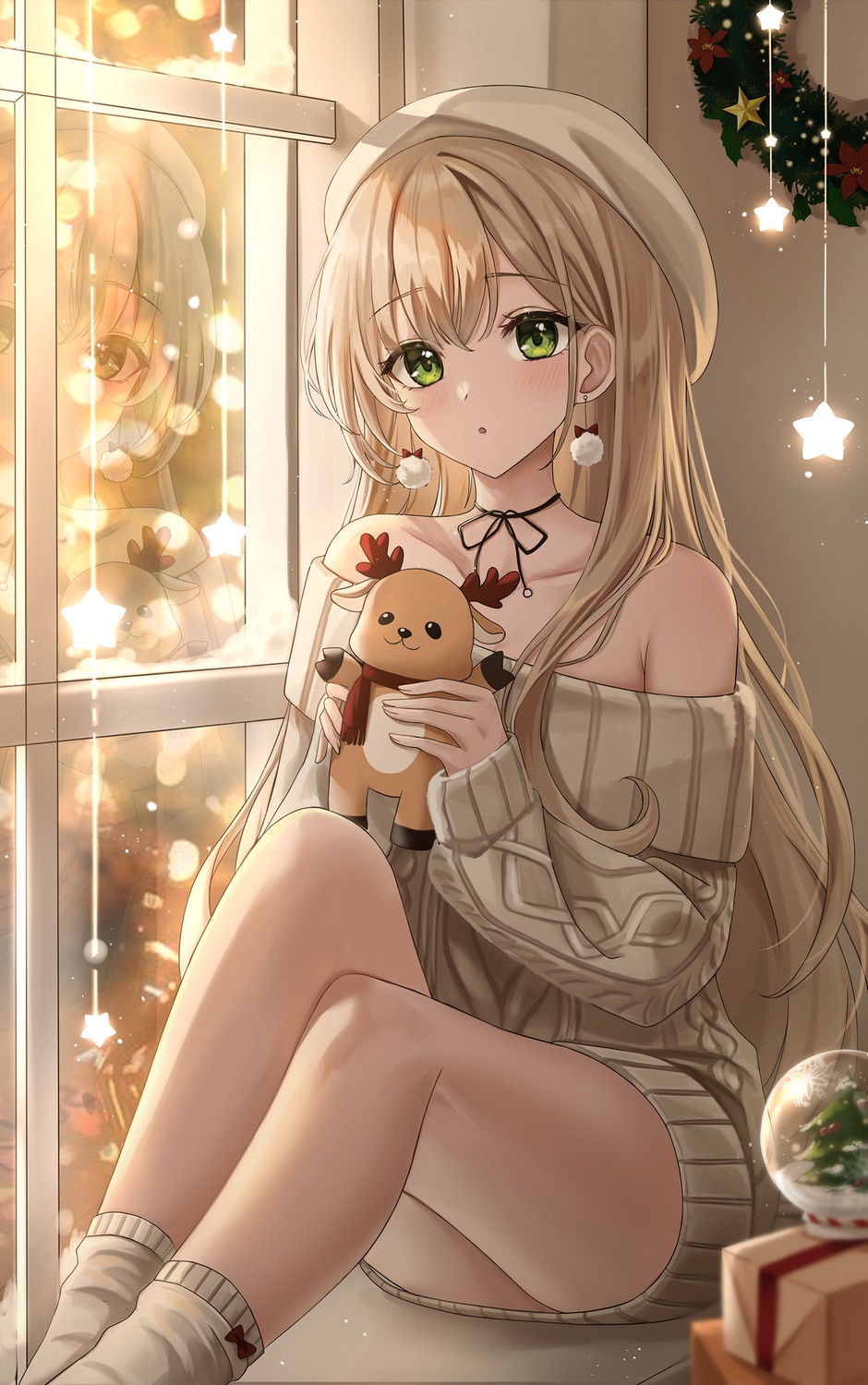 dress, no_bra, pora_0918, sweater